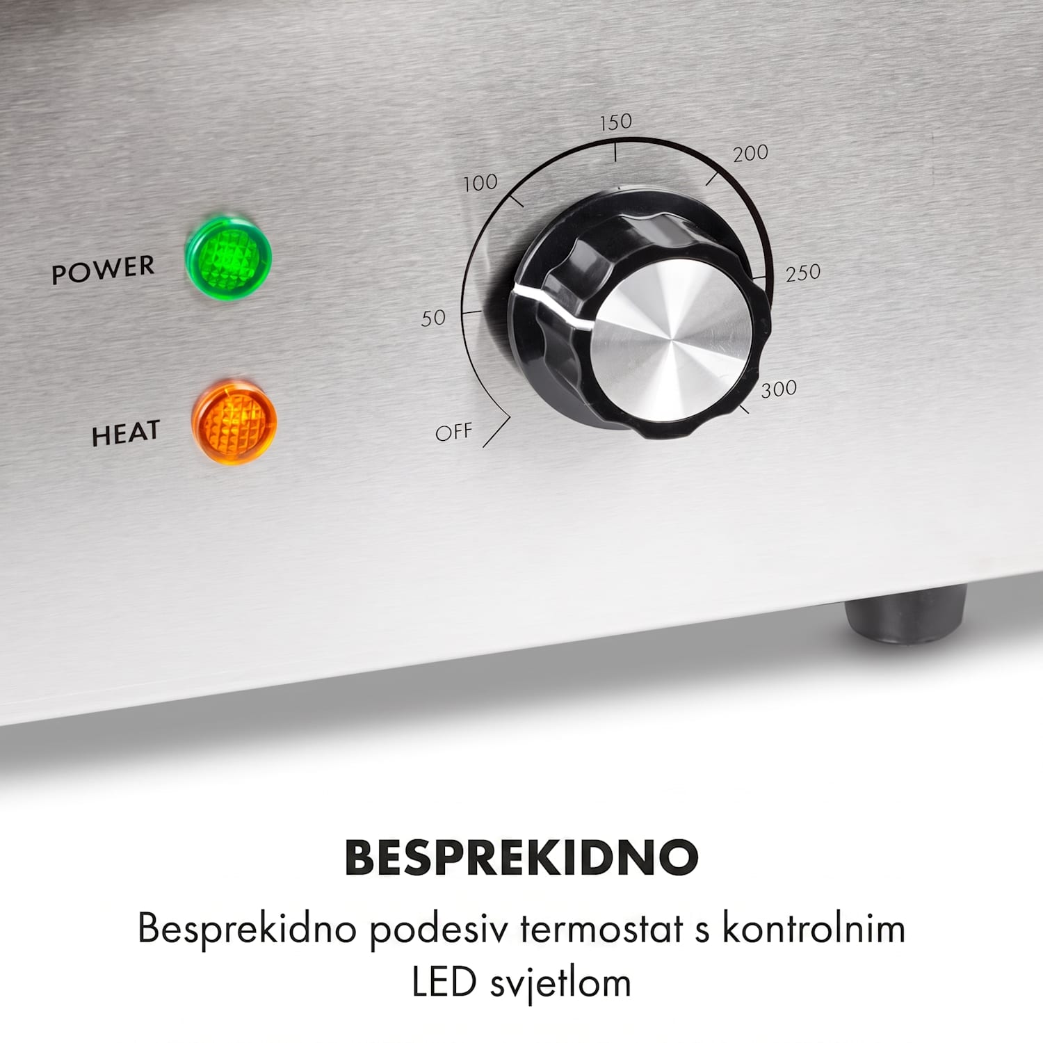Grillmeile 3000GR, električni roštilj, 3000 W, grill ploča, 54,5 x 35 cm, glatki/rebrasti Glatka i rebrasta ploča za roštiljanje