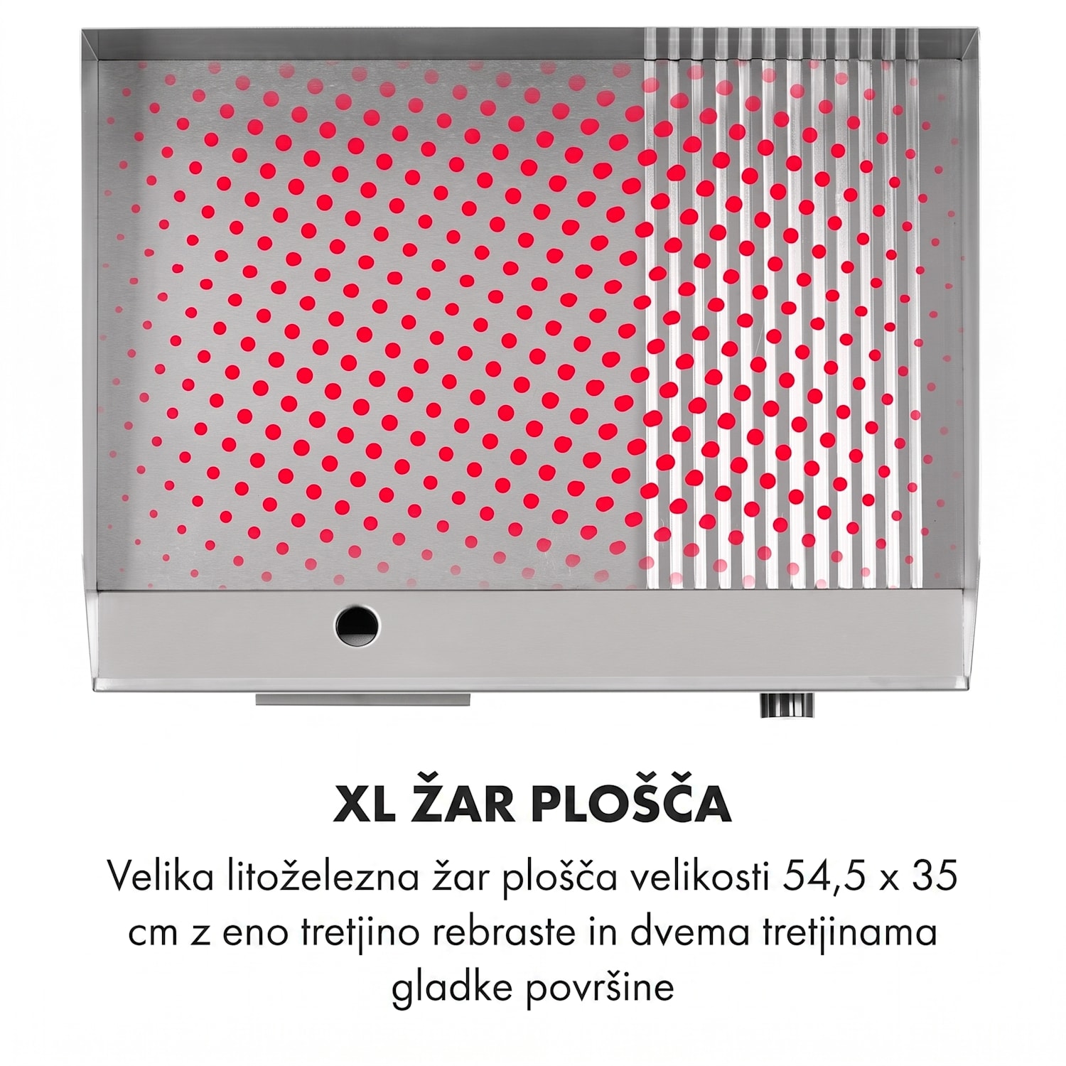 Grillmeile 3000GR, električni žar, 3000 W, plošča za žar, 54,5 x 35 cm, gladek/rebrast Žar deska z gladko in rebrasto površino