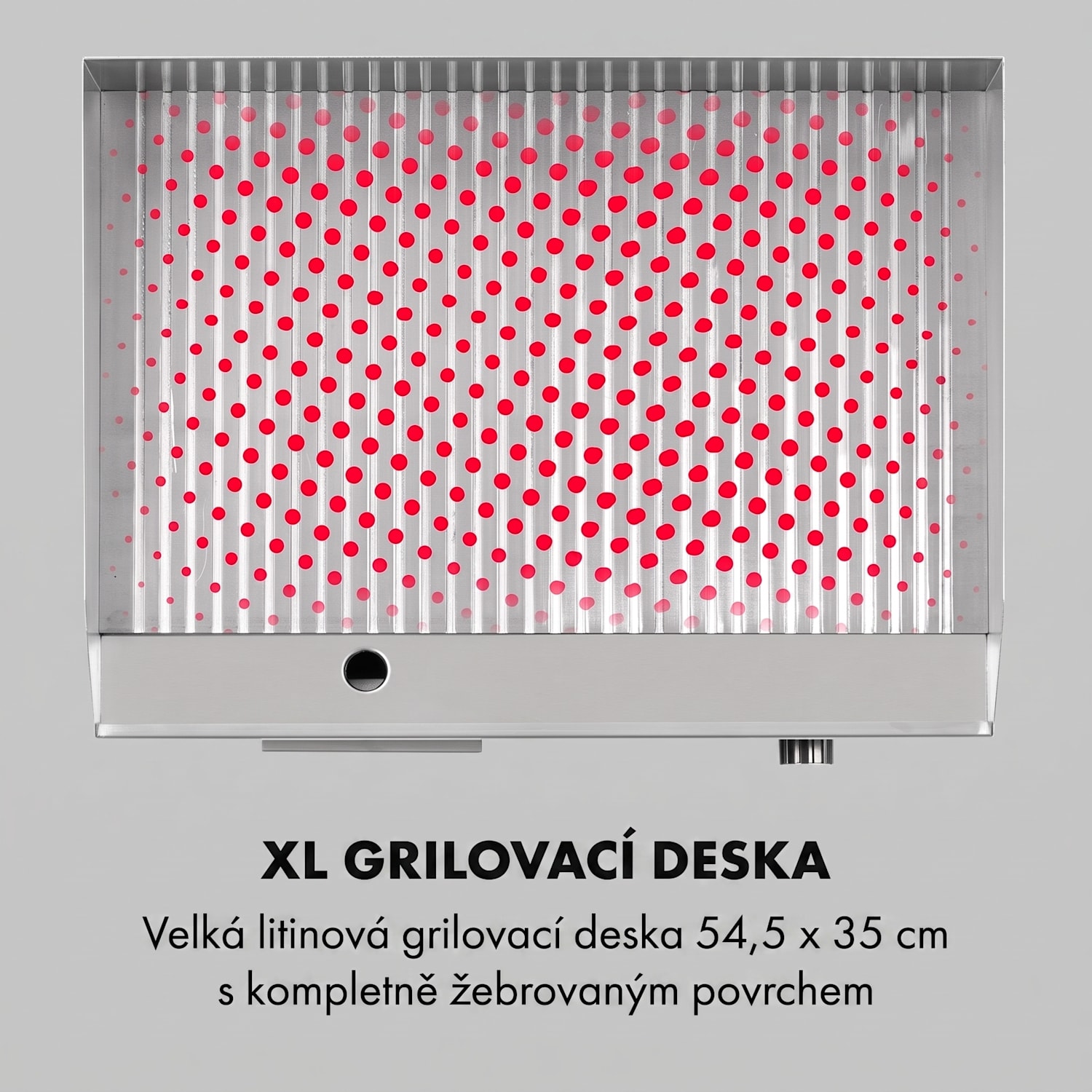 Grillmeile 3000R, elektrický gril, 3000 W, 54,5 x 35 cm, žebrovaný Drážkovaná grilovací deska