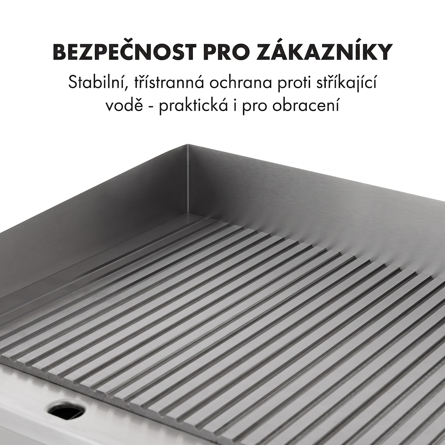 Grillmeile 3000R, elektrický gril, 3000 W, 54,5 x 35 cm, žebrovaný Drážkovaná grilovací deska
