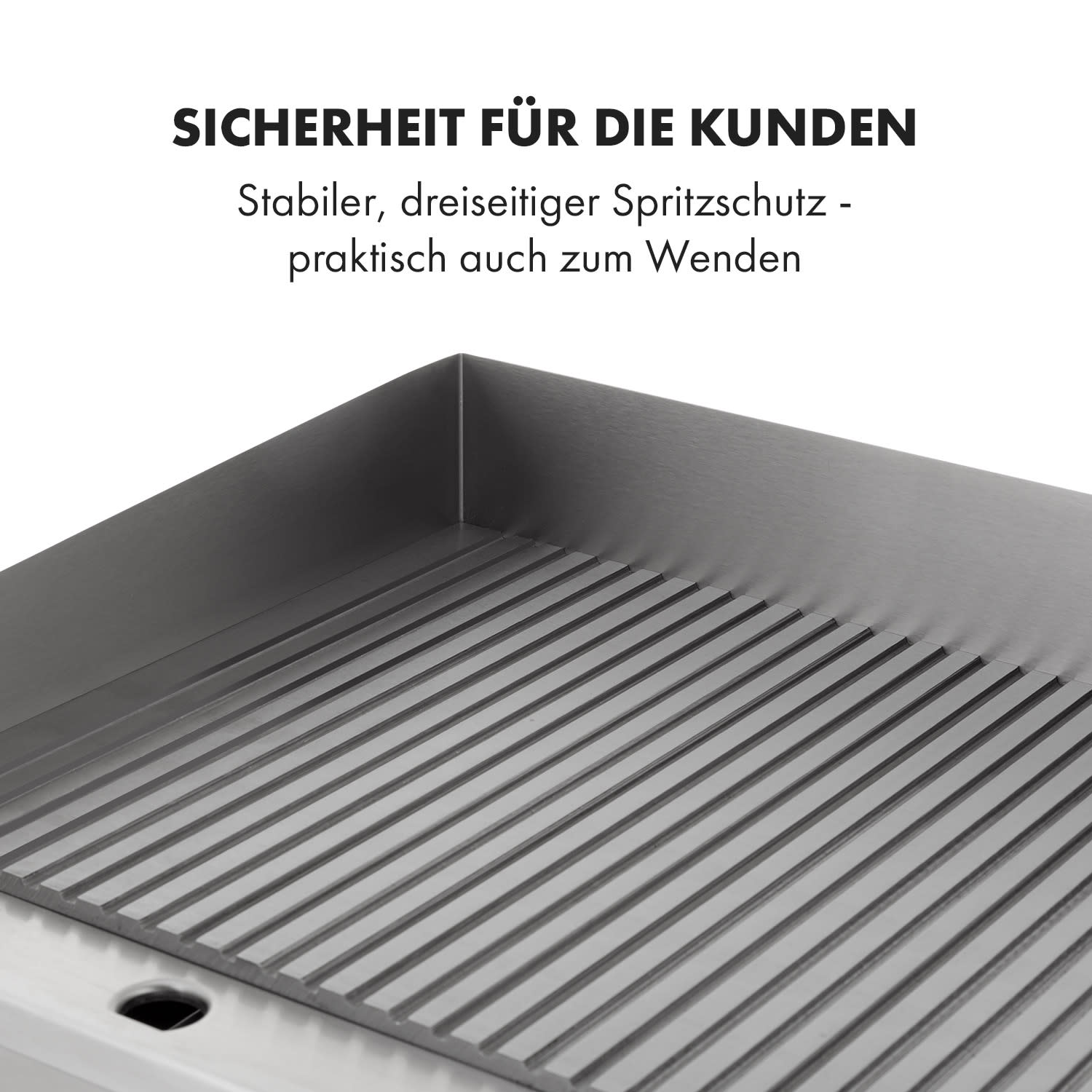 Grillmeile 3000R Elektrogrill 3000W Platte 54,5x35cm geriffelt Geriffelte Grillfläche