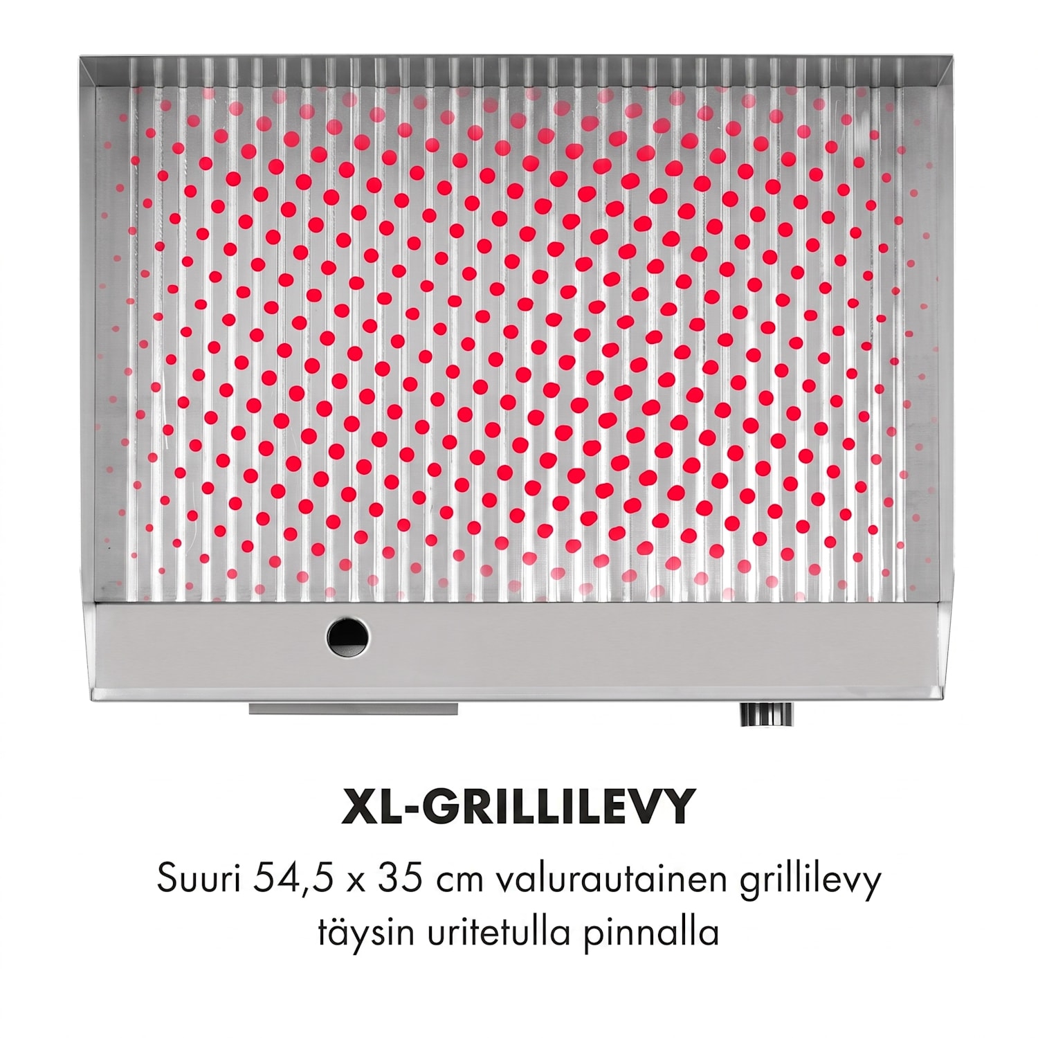 Grillmeile 3000R Pro -sähkögrilli 3000 W grillilevy 54,5 x 35 cm uurrettu uritettu grillaustaso