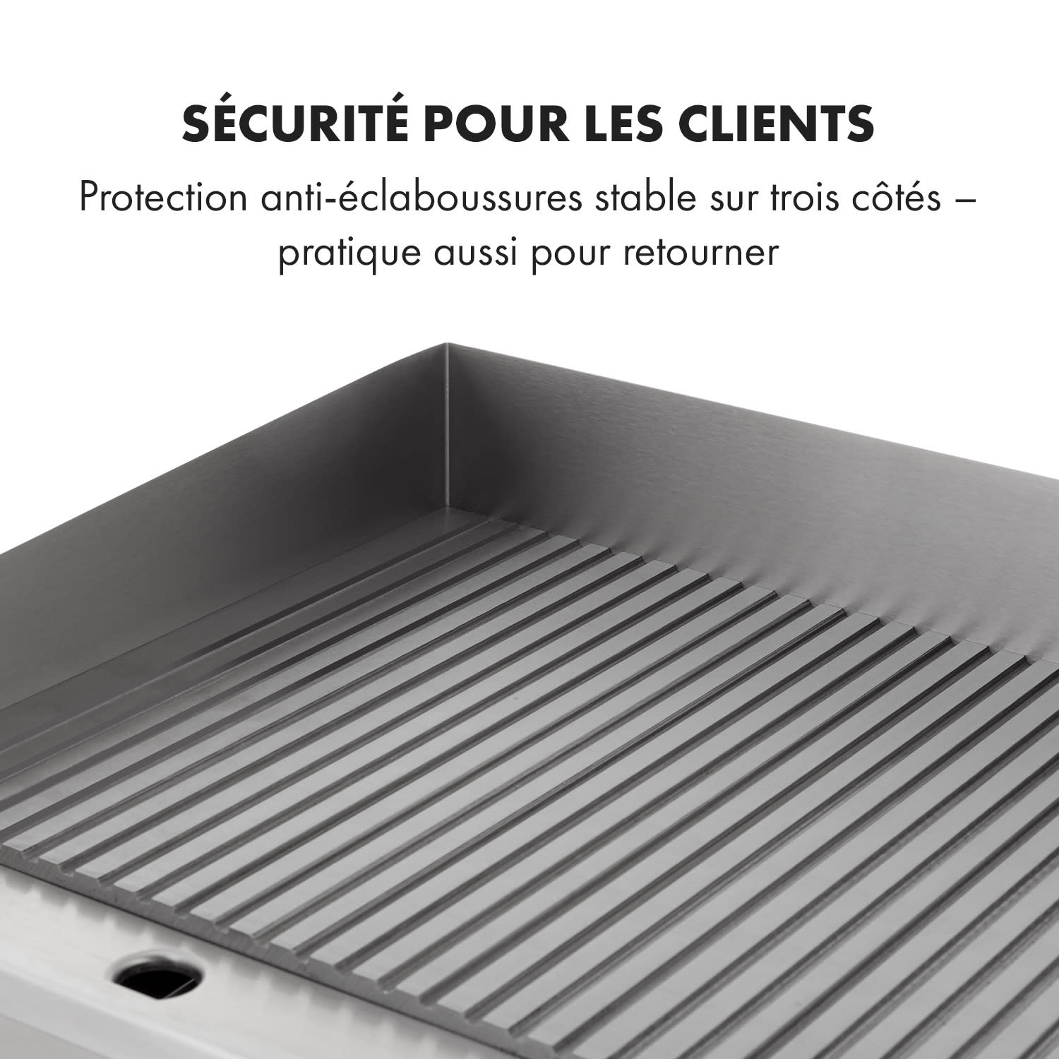 Grillmeile 3000R Pro elektrische bbq 3000W plaat 54,5x35cm geribbeld Geribbeld grilloppervlak