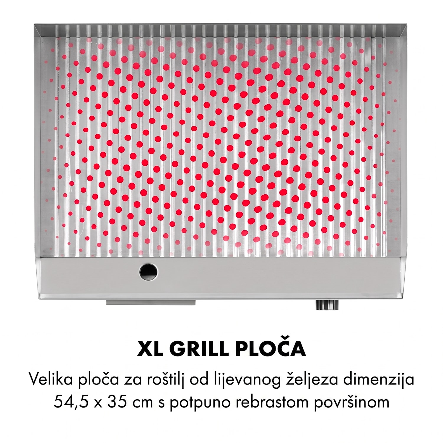 Grillmeile 3000R, električni roštilj, 3000 W, grill ploča, 54,5 x 35 cm, rebrasti Rebrasta ploča za roštiljanje