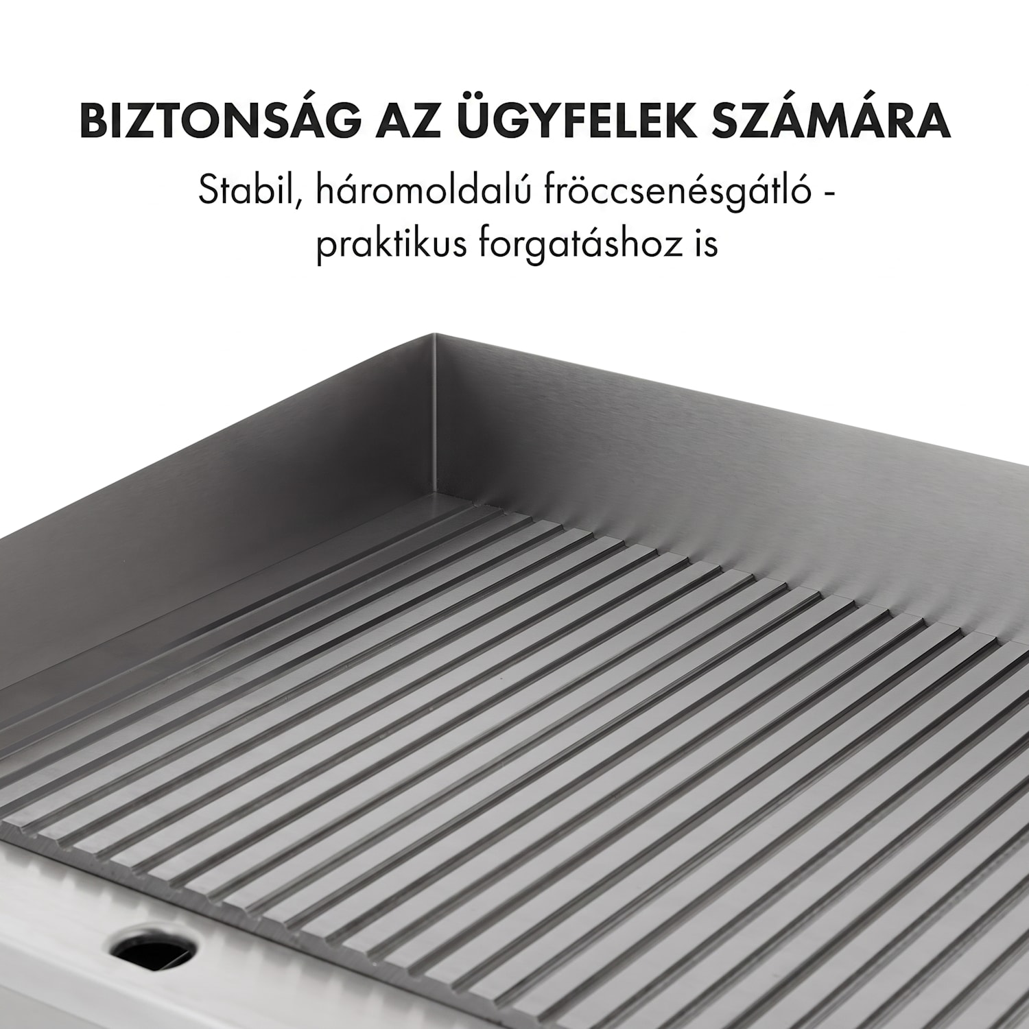 Grillmeile 3000R, elektromos grill, 3000 W, grill lap, 54,5 x 35 cm, bordás Bordázott grill-lemez