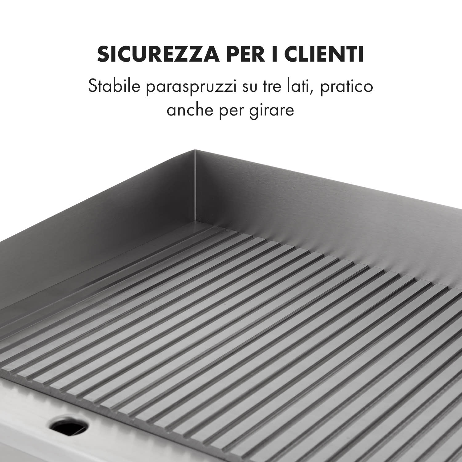 Grillmeile 3000R Pro grill elettrico 3000W piastra 54,5x35cm scanalata Superficie per grigliare scanalata