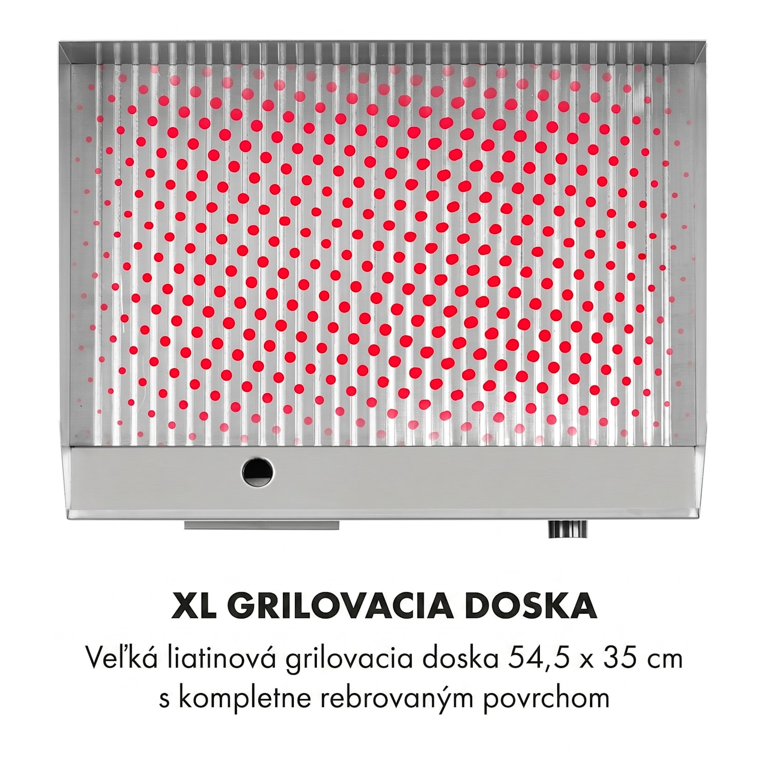Grillmeile 3000R, elektrický gril, 3000 W, grilovacia platňa 54,5 x 35 cm, rebrovaný Drážkovaná grilovacia doska