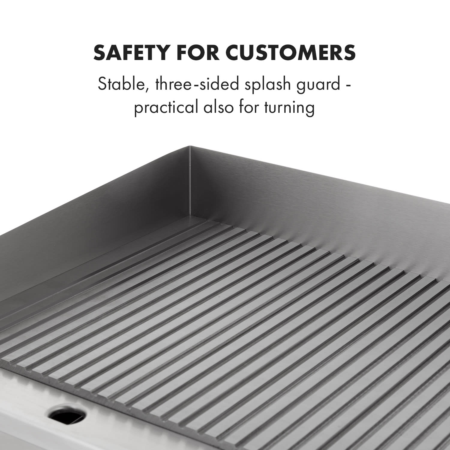 Grillmeile 3000R, grill elektryczny, płyta 54,5 x 35 cm, ryflowany, 3000 W Rowkowana płyta grillowa