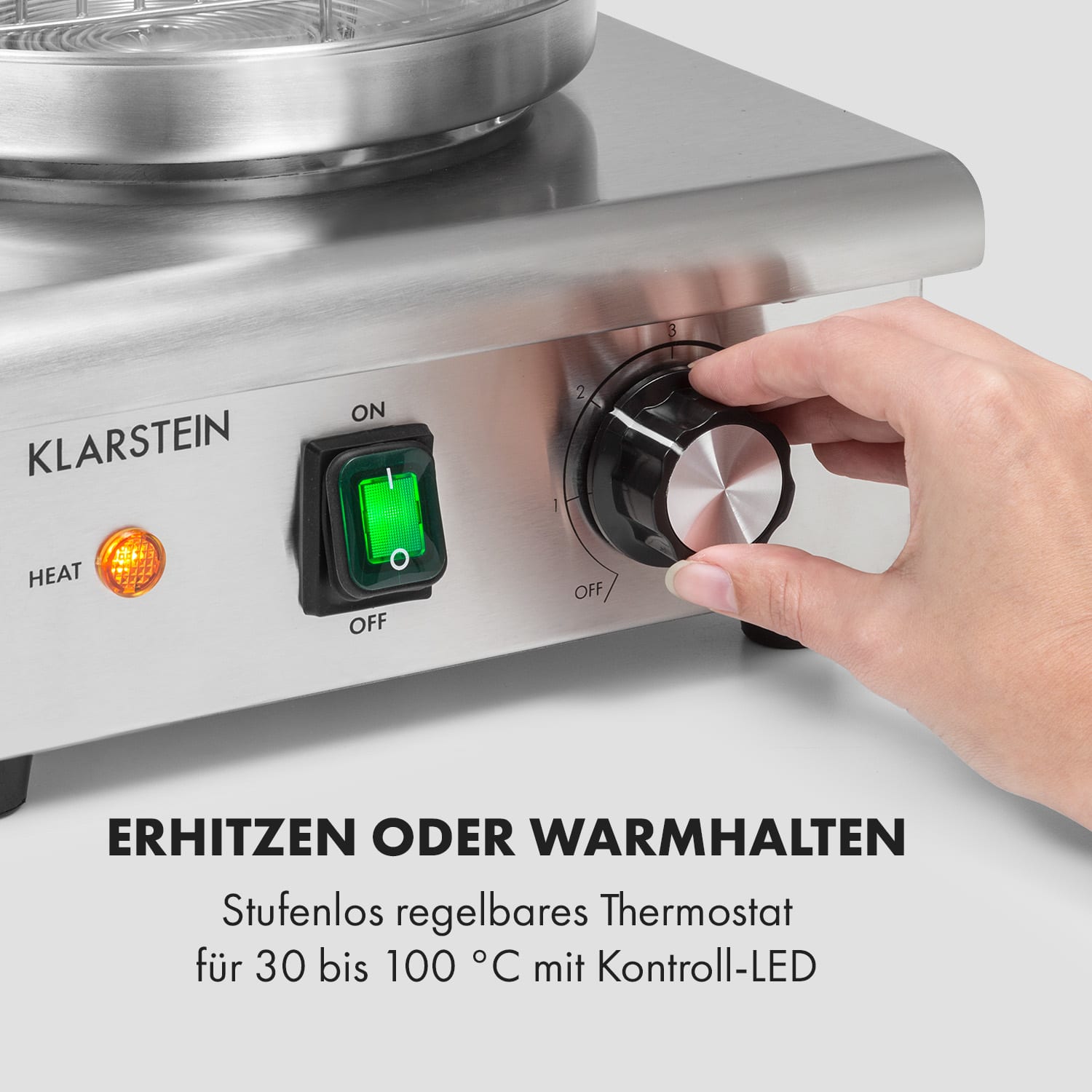 Wurstfabrik 450 Hot Dog Maker 450W 5L 30-100°C Glas Edelstahl 450 W