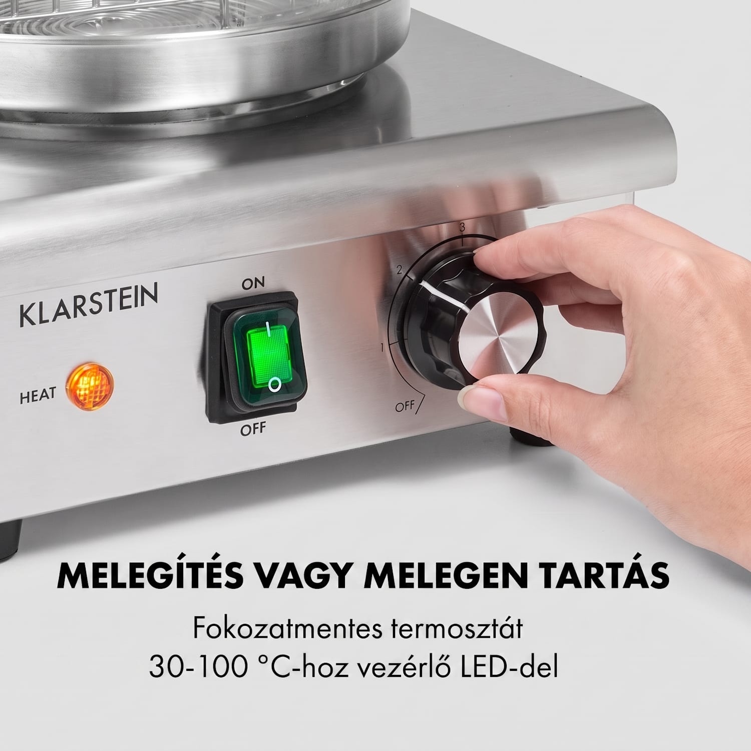 Wurstfabrik 450, hot-dog készítő, 450 W, 5 l, 30 - 100°C, üveg, rozsdamentes acél 450 W