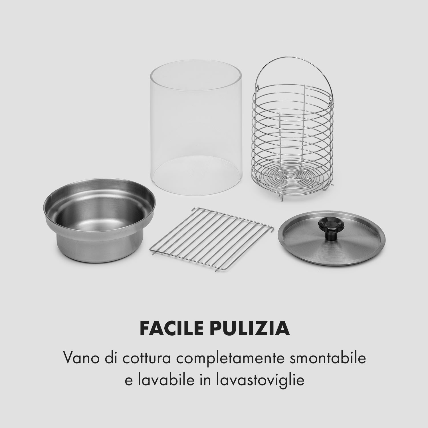 Pro Wurstfabrik 450 Hot Dog Maker 450W 5L 30-100°C Vetro Acciaio Inox 450 W