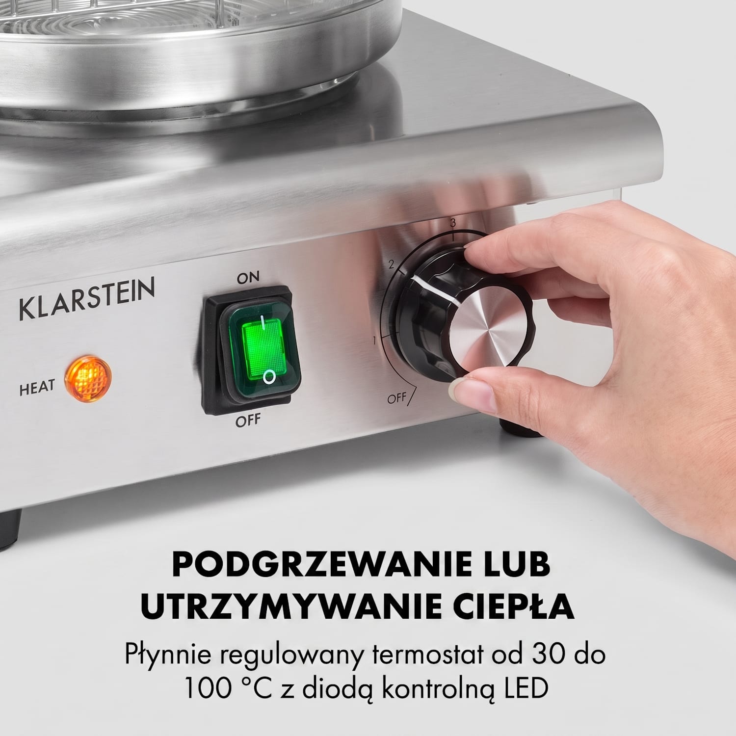 Wurstfabrik 450 Maszyna do hot dogów 450W 5L 30-100°C Szkło Stal nierdzewna 450 W