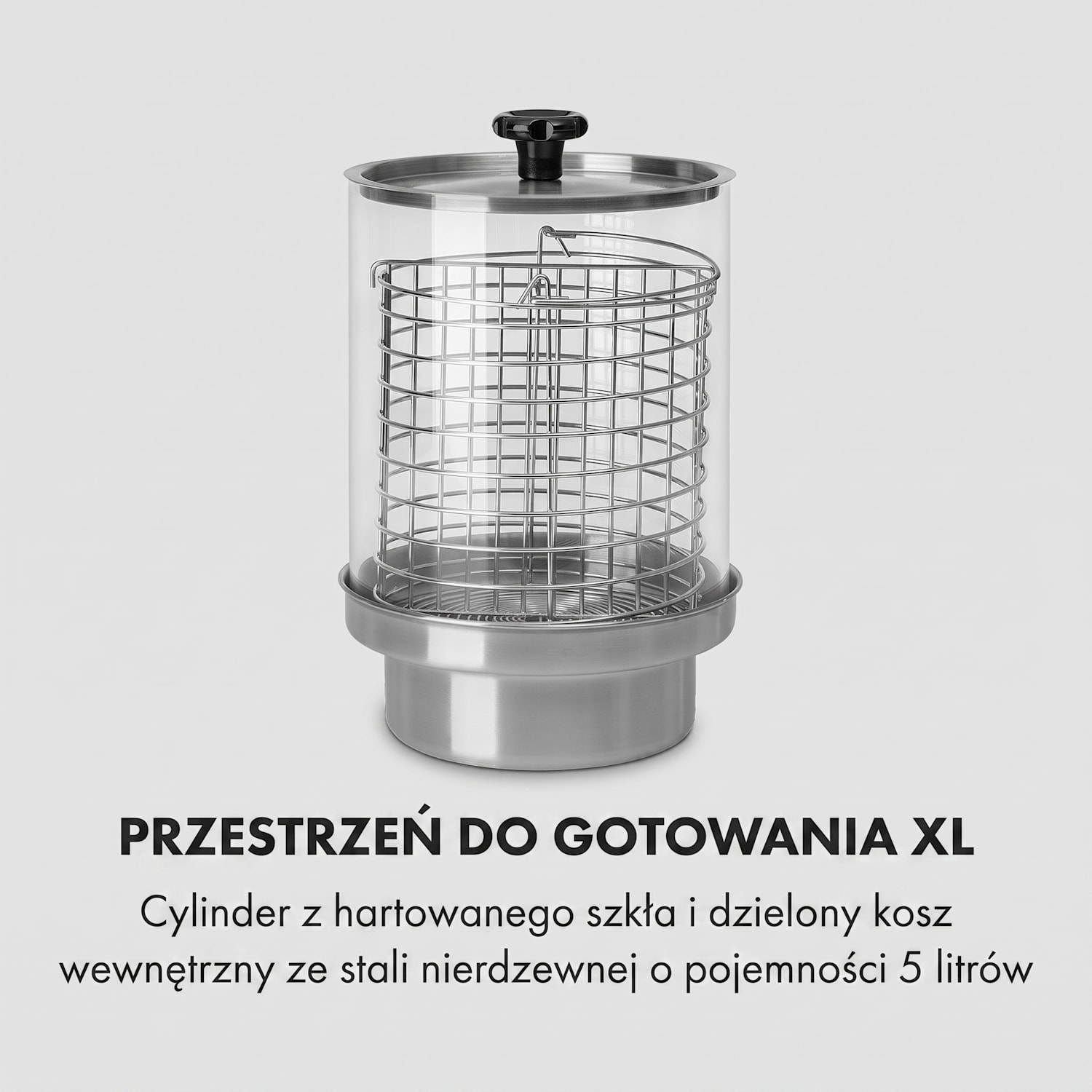 Wurstfabrik 450 Maszyna do hot dogów 450W 5L 30-100°C Szkło Stal nierdzewna 450 W