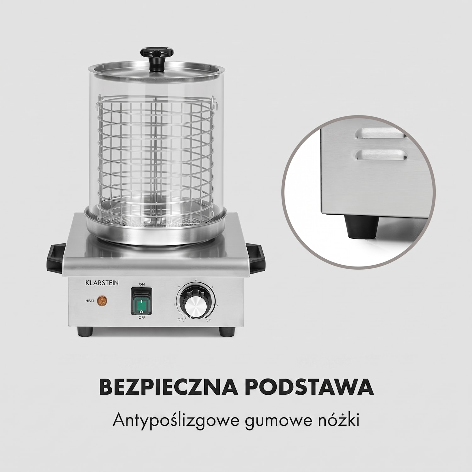 Wurstfabrik 450 Maszyna do hot dogów 450W 5L 30-100°C Szkło Stal nierdzewna 450 W