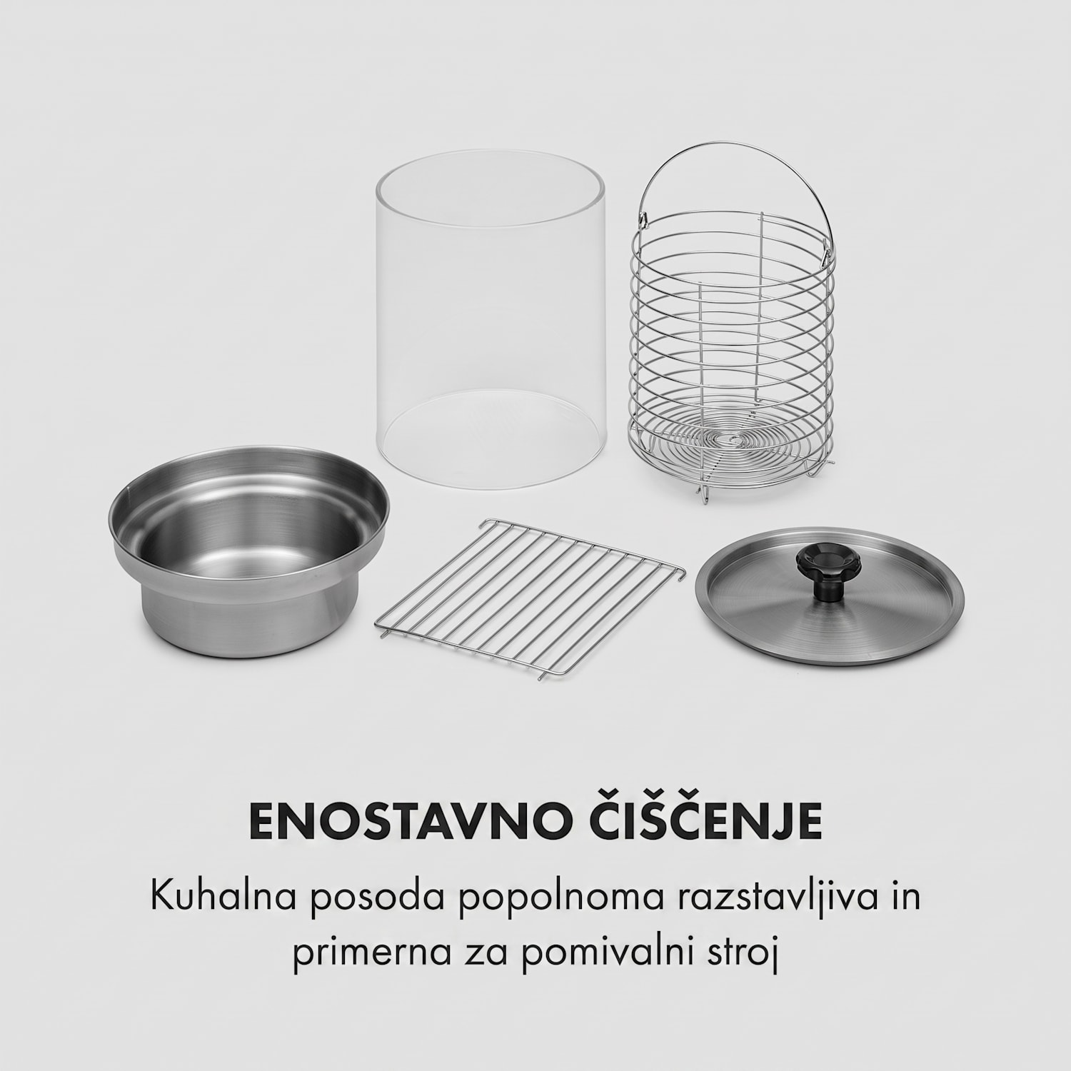 Wurstfabrik 450, hot dog aparat, 450 W, 5 L, 30-100 °C, steklo, nerjaveče jeklo 450 W