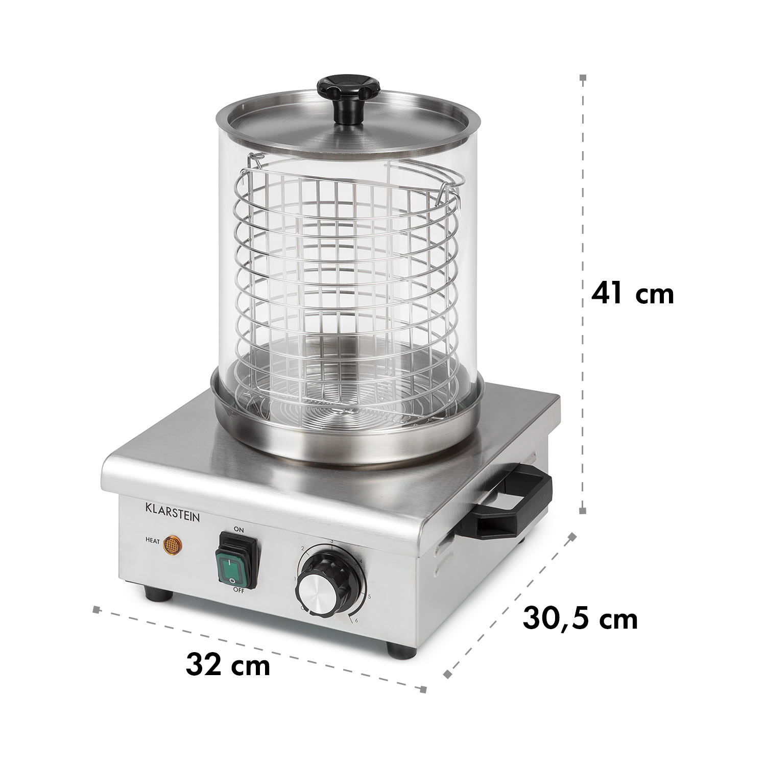Pro Worstfabriek 450 hotdog maker 450W 5L 30-100°C glas roestvrij staal 450 W