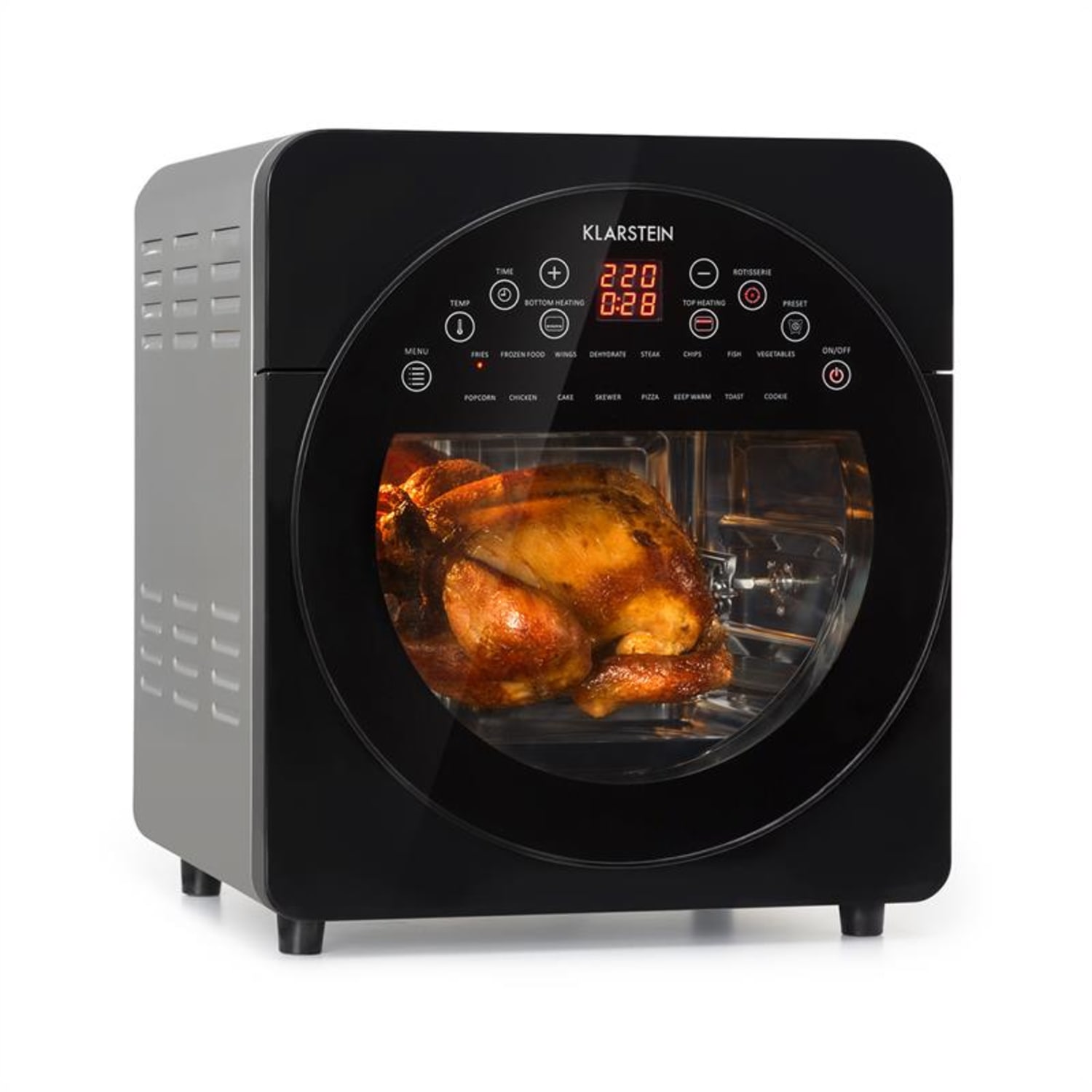 AeroVital, easy touch, friteuză cu aer cald, 1700W, 14 litri, 16 programe, negru Metalic