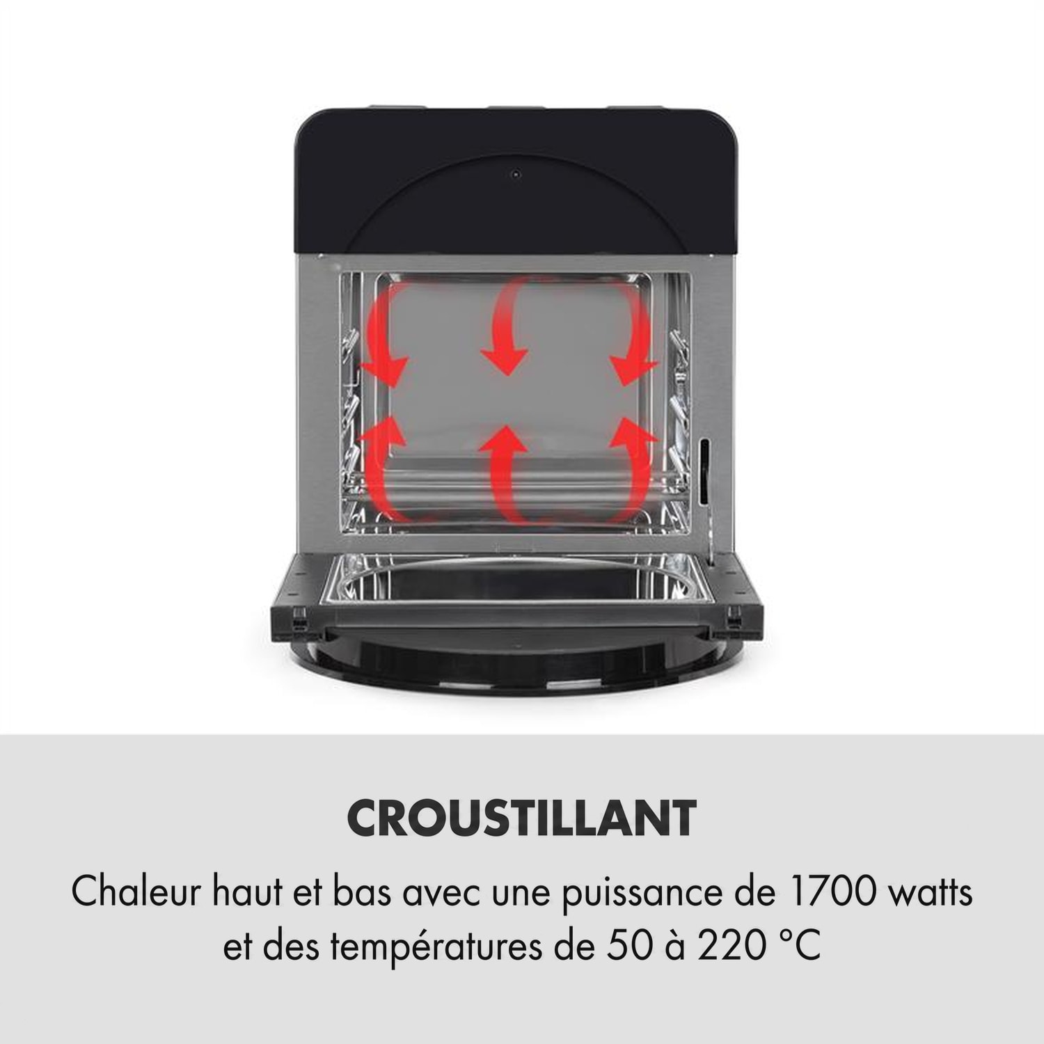 AeroVital easy touch heteluchtfriteuse 1700W 14L 16 programma's zwart Zwart