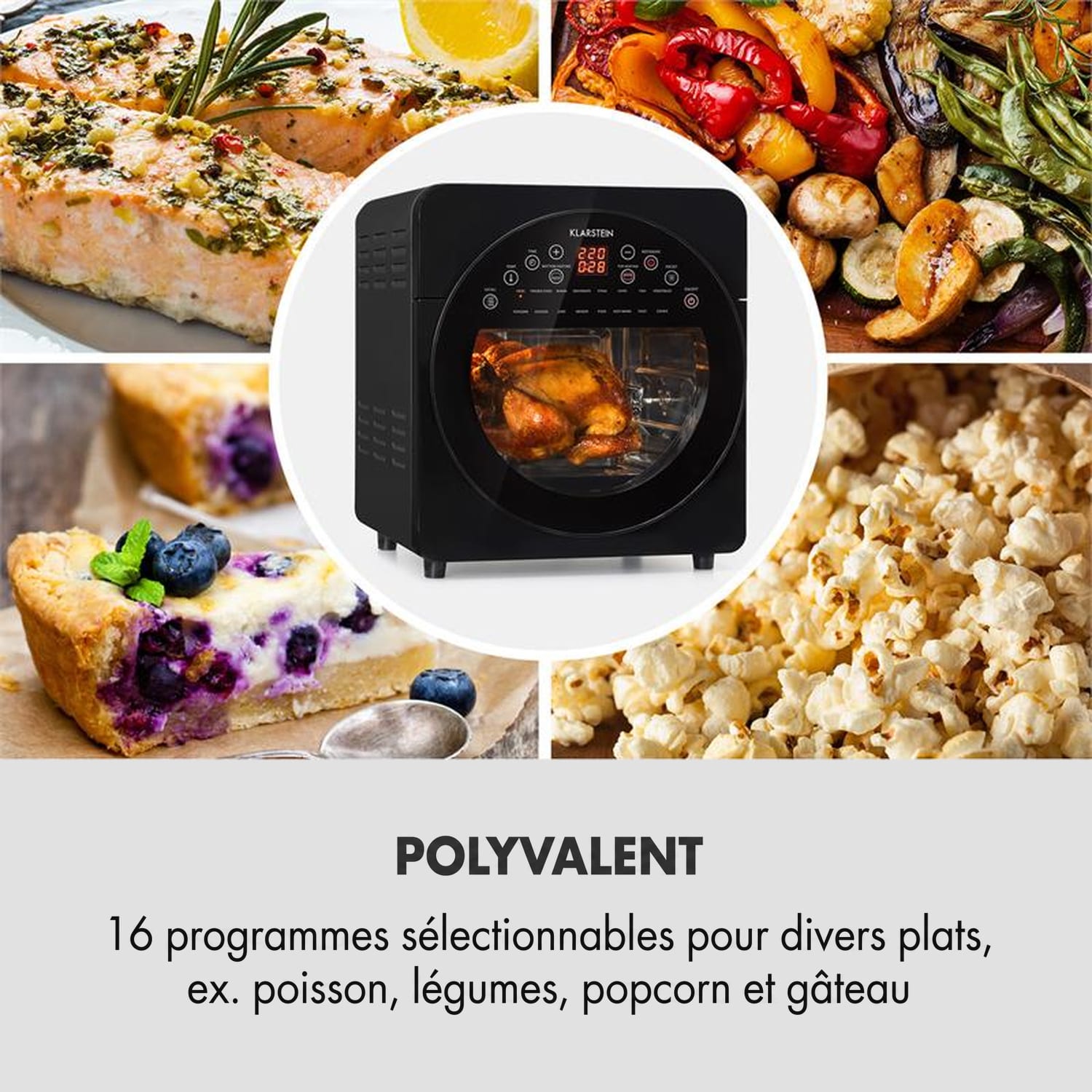AeroVital easy touch heteluchtfriteuse 1700W 14L 16 programma's zwart Zwart