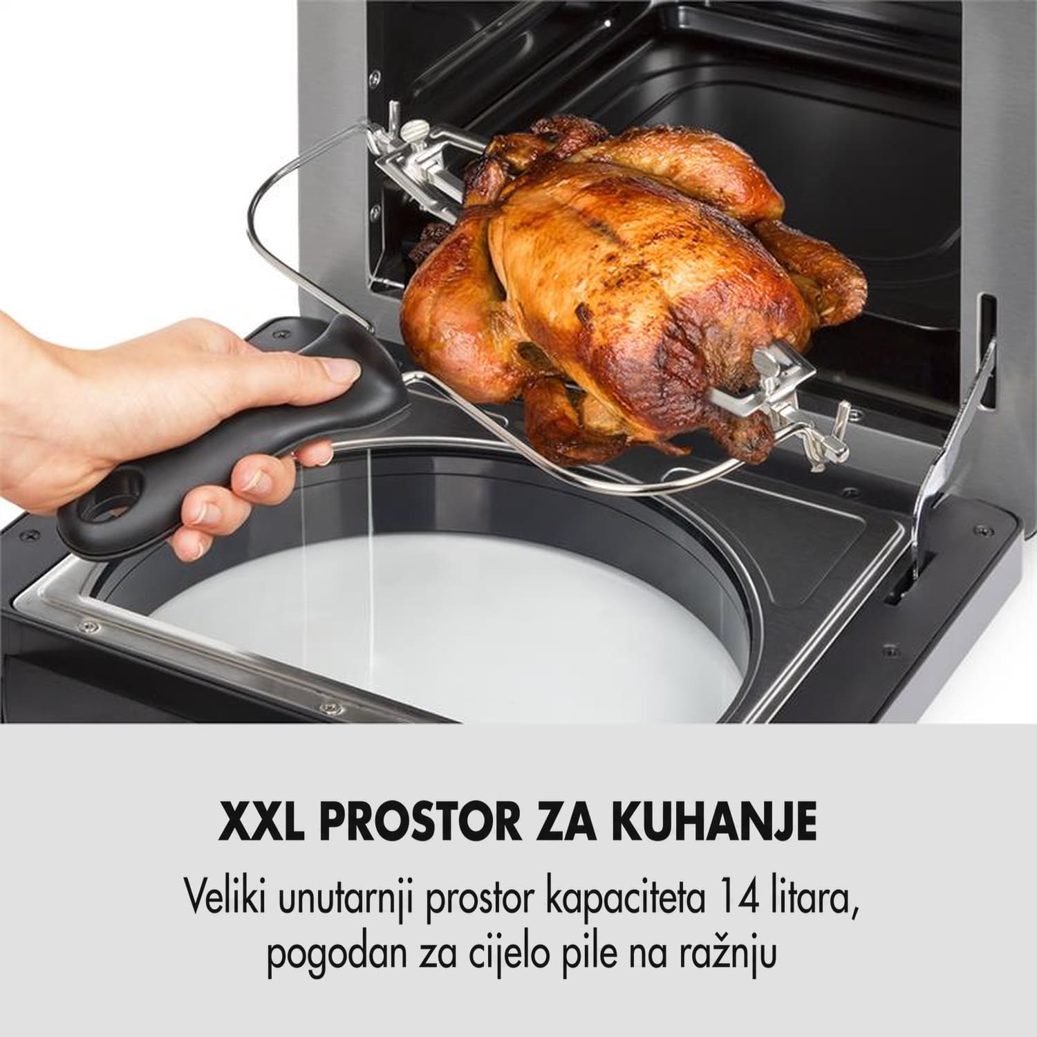 AeroVital, easy touch, friteza s vrućim zrakom, 1700W, 14l, 16 programa, crna Crna