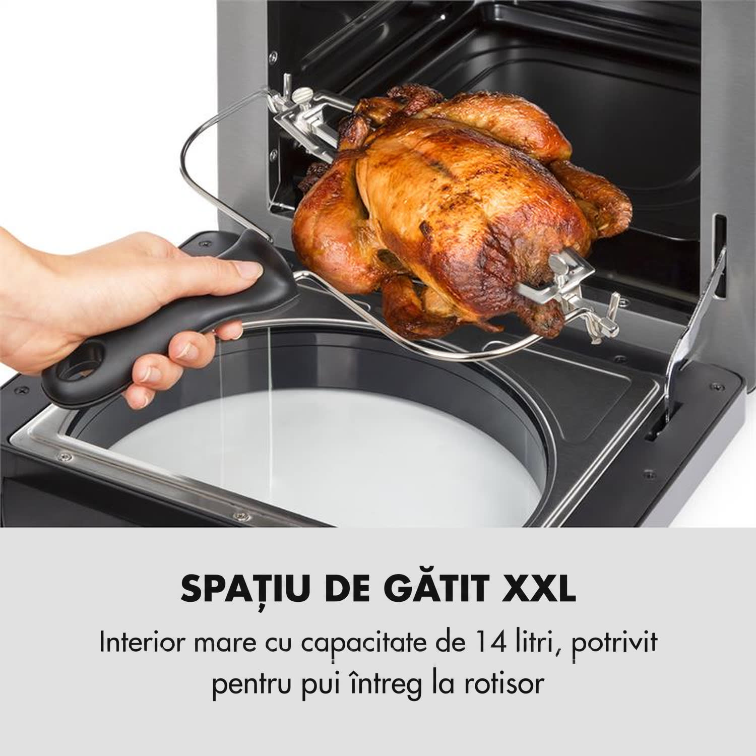 AeroVital, easy touch, friteuză cu aer cald, 1700W, 14l, 16 programe, neagră Negru