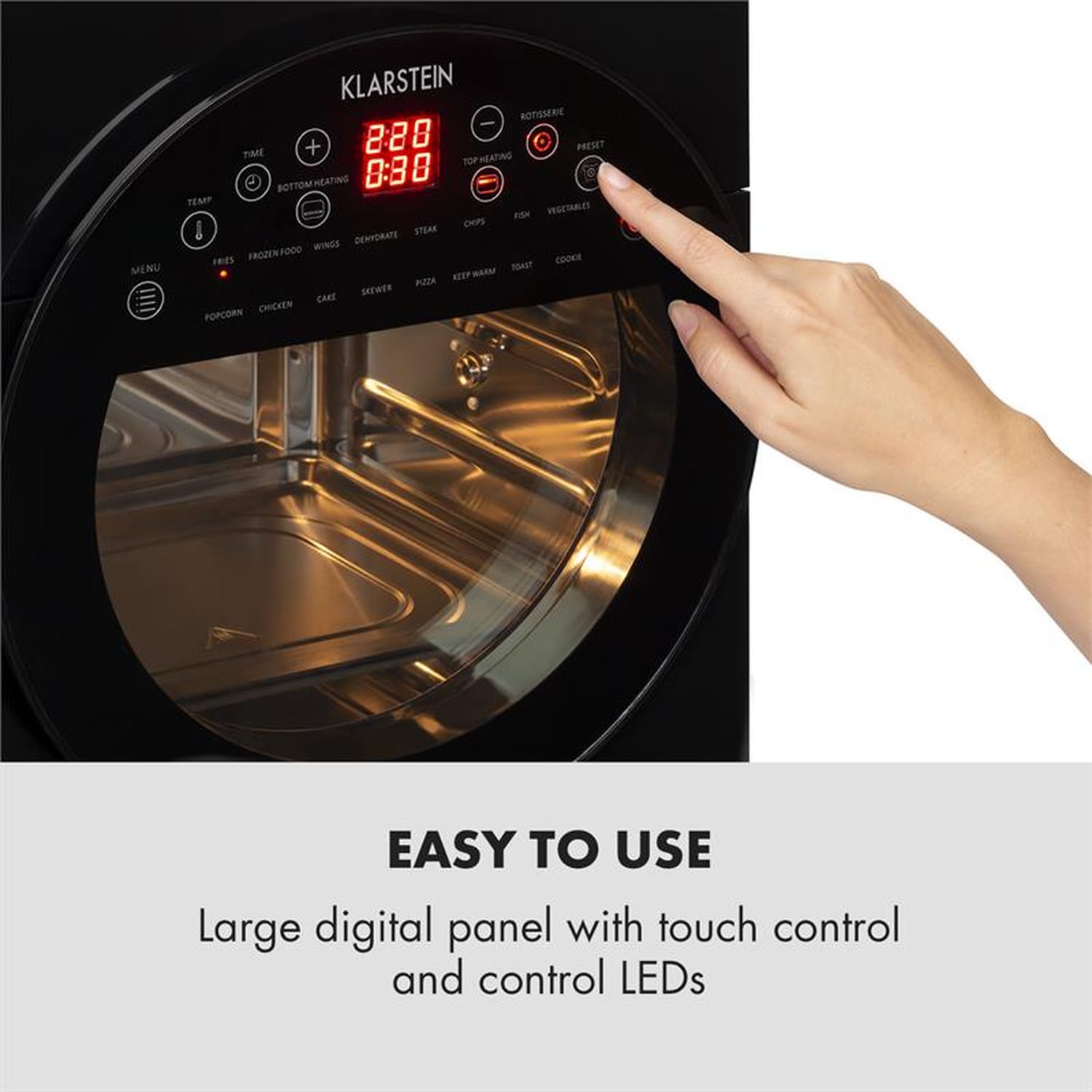 AeroVital easy touch heteluchtfriteuse 1700W 14L 16 programma's zwart Zwart