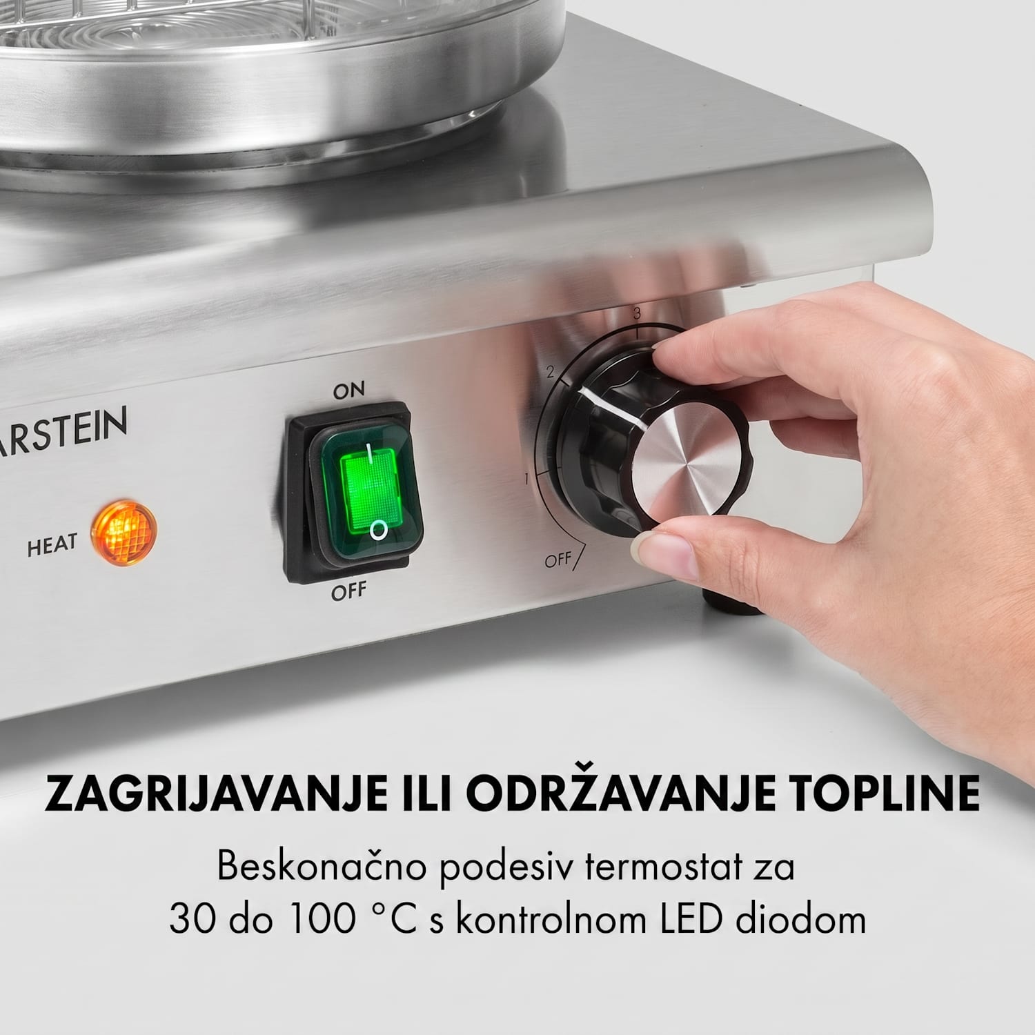 Wurstfabrik 550, aparat za hot dog, 550W, 5L, 30-100°C, staklo, nehrđajući čelik 550 W