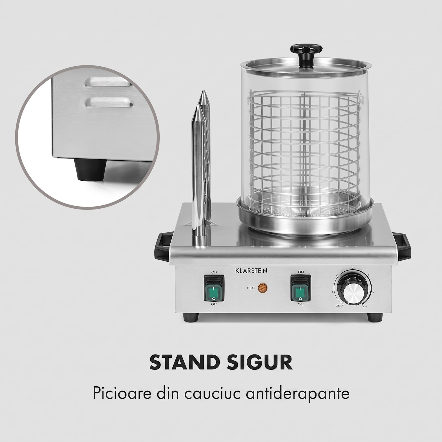 Wurstfabrik 550, aparat pentru preparat Hot Dog, 550 W, 5 litri, 30 - 100 °C, oțel inoxidabil 550 W