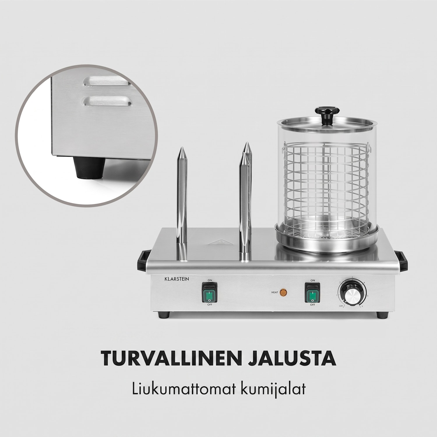 Wurstfabrik Pro 600 Hot Dog Maker 600W 5l 30-100°C lasi teräs 600 W