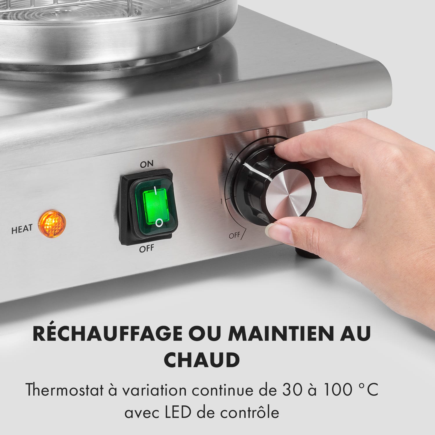 Wurstfabrik Pro 600 Machine à hot dogs 600W 5L 30 à 100°C verre & inox 600 W