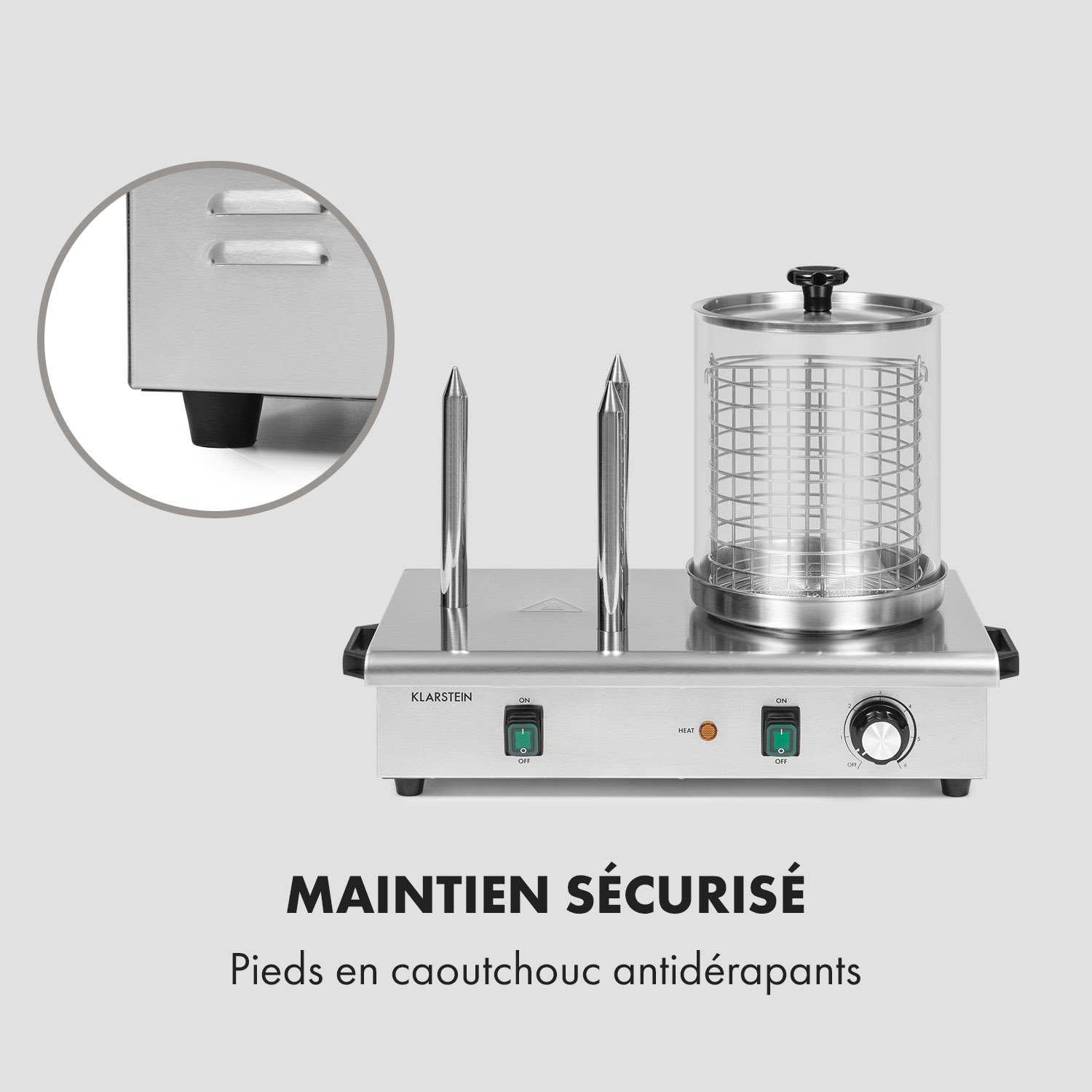 Worstfabriek Pro 600 hotdog maker 600W 5L 30-100°C glas roestvrij staal 600 W