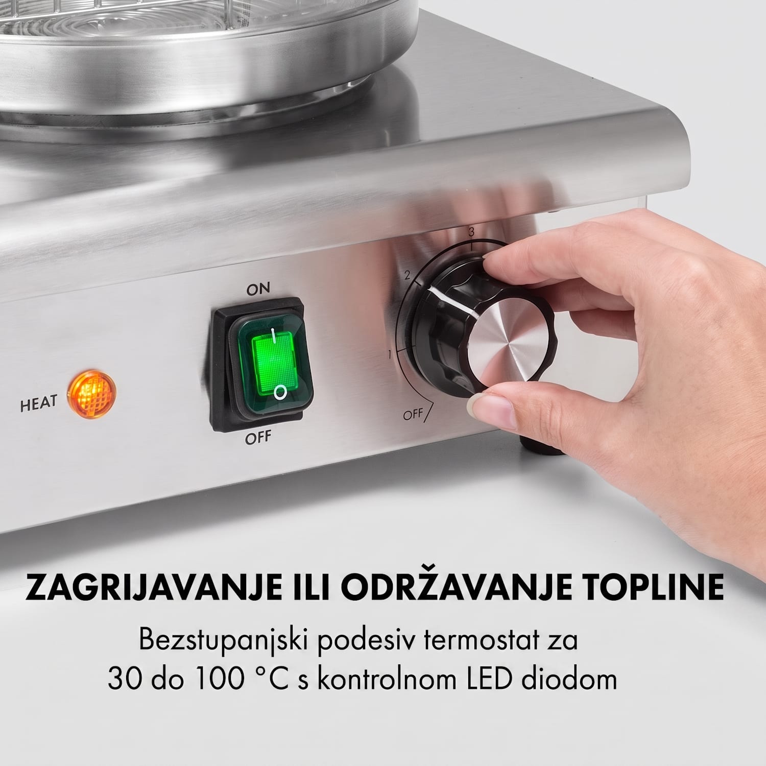Wurstfabrik 600, aparat za hot dog, 600W, 5L, 30-100°C, staklo, nehrđajući čelik 600 W