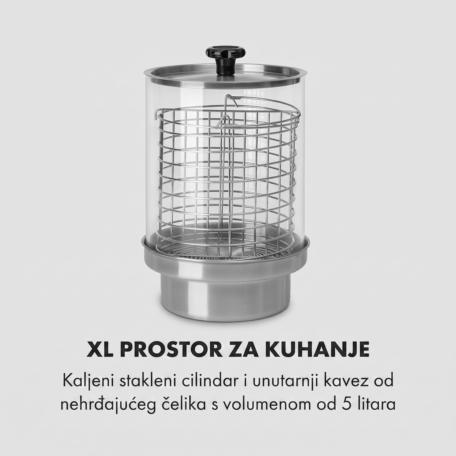 Wurstfabrik 600, aparat za hot dog, 600W, 5L, 30-100°C, staklo, nehrđajući čelik 600 W
