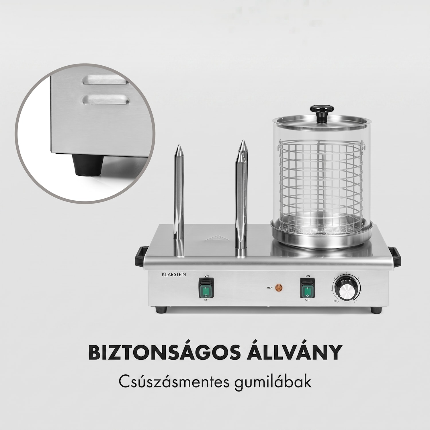 Wurstfabrik 600, hot-dog készítő, 600 W, 5 l, 30 - 100 °C, üveg, rozsdamentes acél 600 W