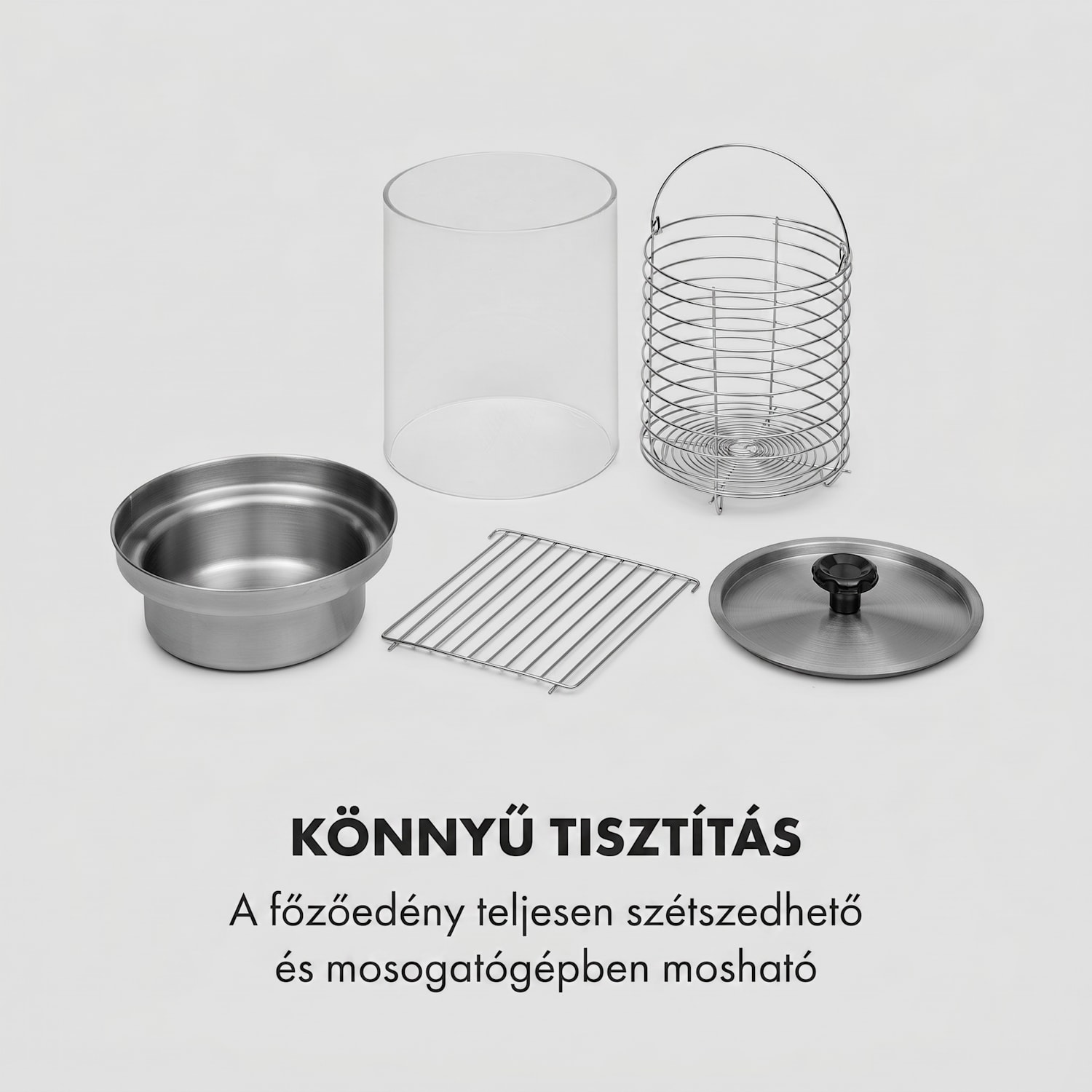 Wurstfabrik 600, hot-dog készítő, 600 W, 5 l, 30 - 100 °C, üveg, rozsdamentes acél 600 W