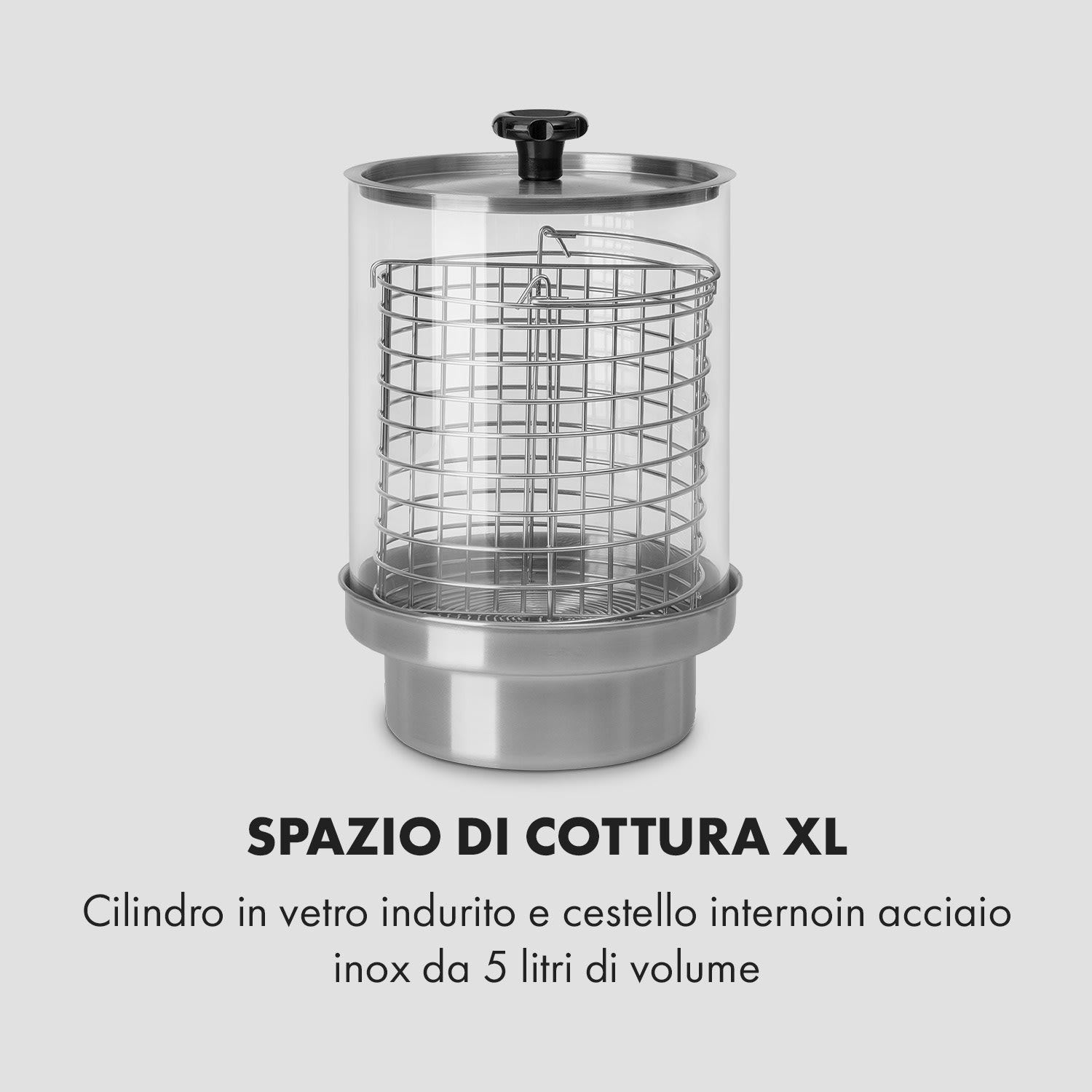 Wurstfabrik Pro 600 Hot Dog Maker 600W 5L 30-100°C Vetro Acciaio Inox 600 W