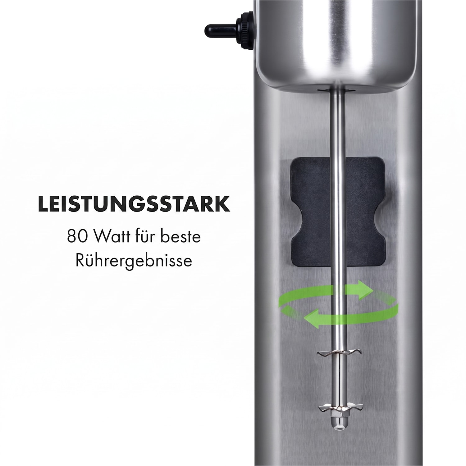 Pro robusto frullatore per milkshake frappé proteici 80W acciaio inox argento 80 W