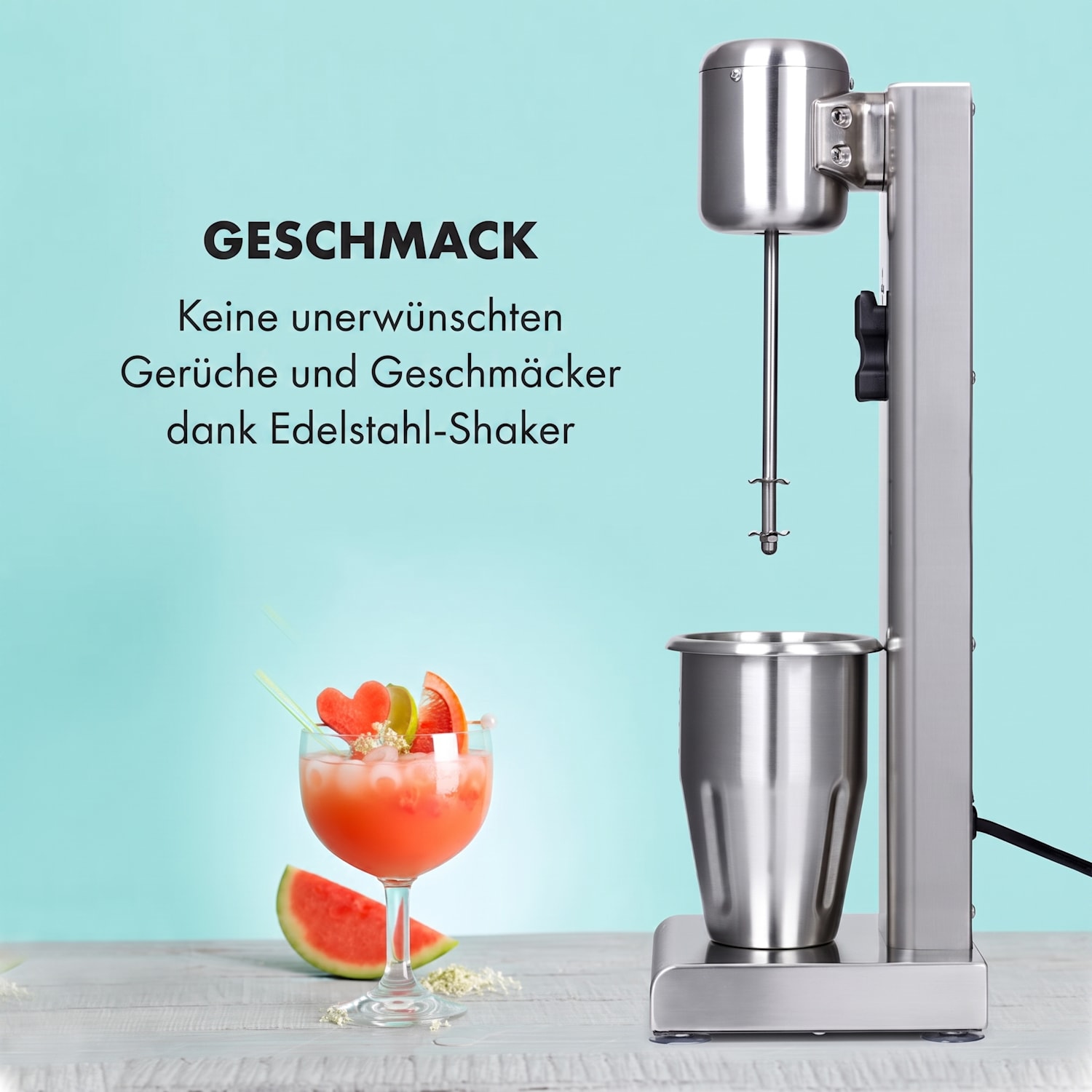 Pro robusto frullatore per milkshake frappé proteici 80W acciaio inox argento 80 W