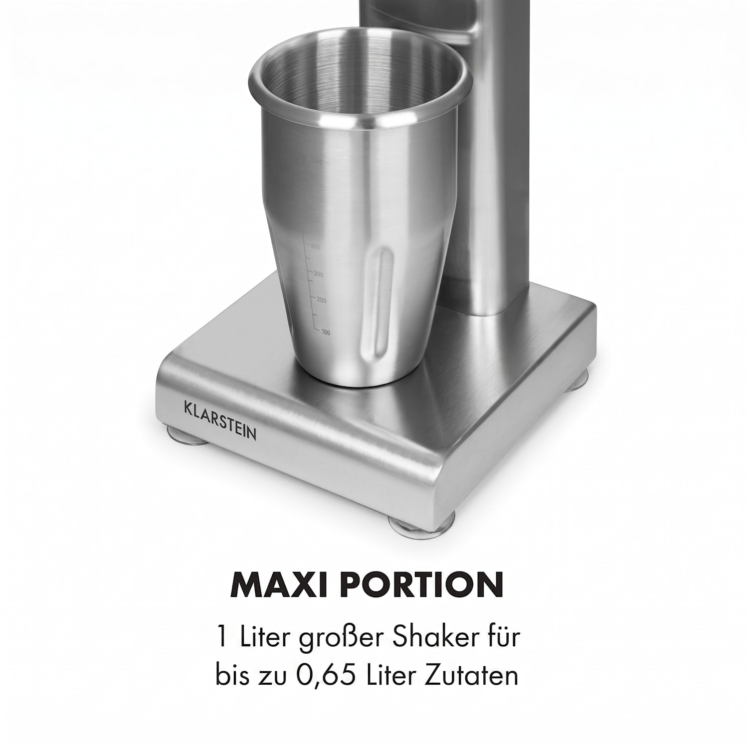 Pro robusto frullatore per milkshake frappé proteici 80W acciaio inox argento 80 W