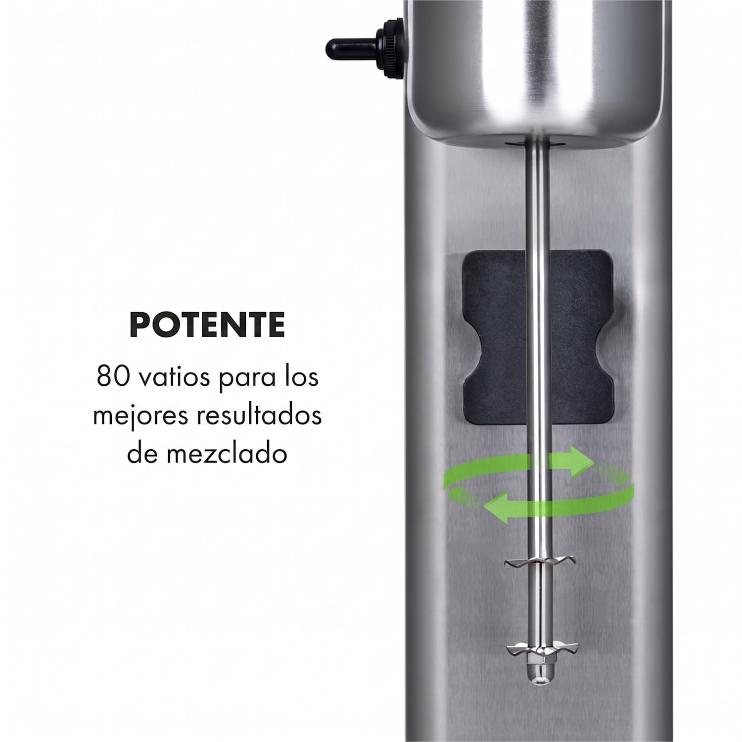 Kraftpaket Pro Mezclador batidor de bebidas proteicas 80W Acero inoxidable plateado 80 W