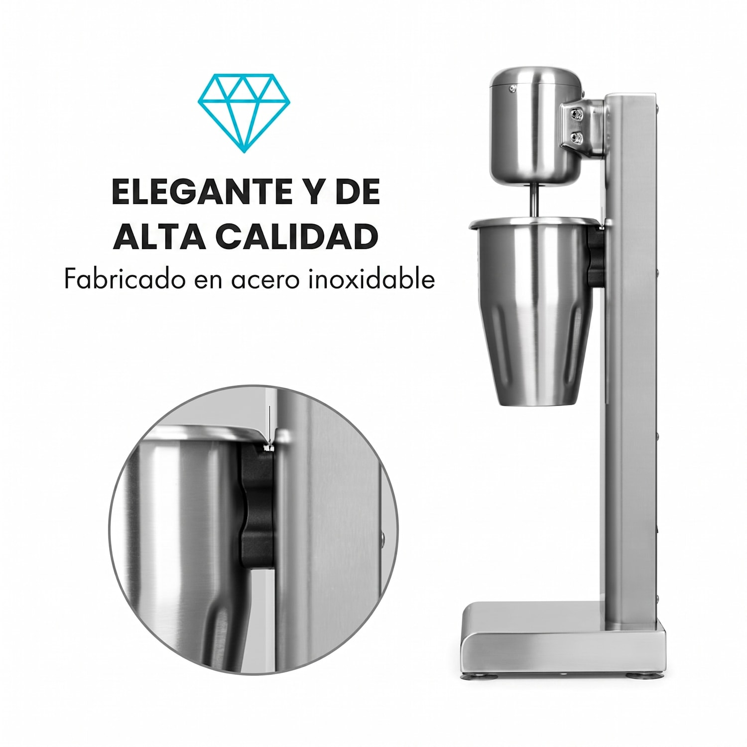 Kraftpaket Pro Mezclador batidor de bebidas proteicas 80W Acero inoxidable plateado 80 W