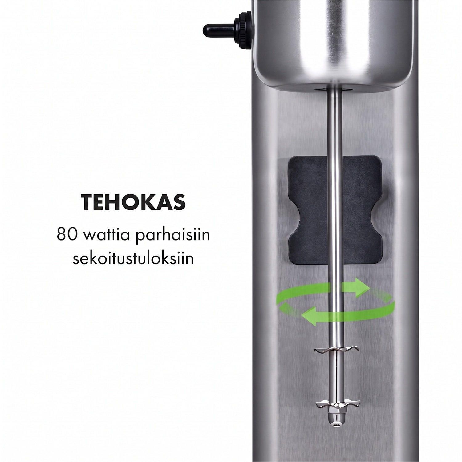 Kraftpaket Pro -pirtelökone proteiinipirtelö 80 W ruostumaton teräs hopea 80 W