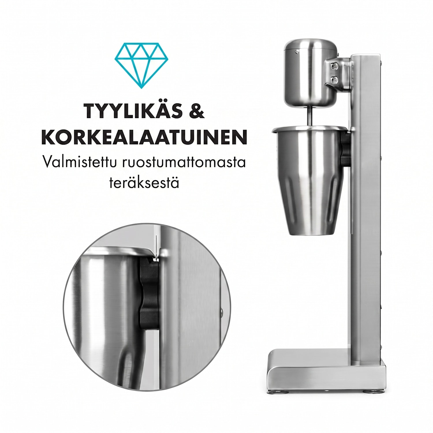 Kraftpaket Pro -pirtelökone proteiinipirtelö 80 W ruostumaton teräs hopea 80 W