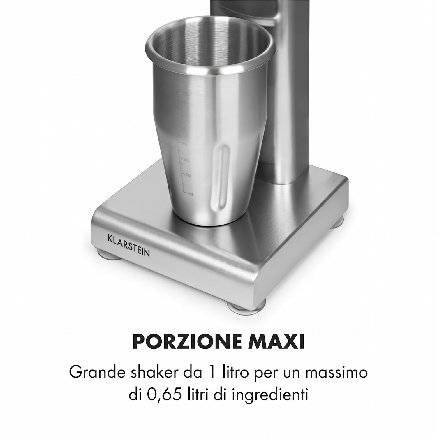 Pro robusto frullatore per milkshake frappé proteici 80W acciaio inox argento 80 W