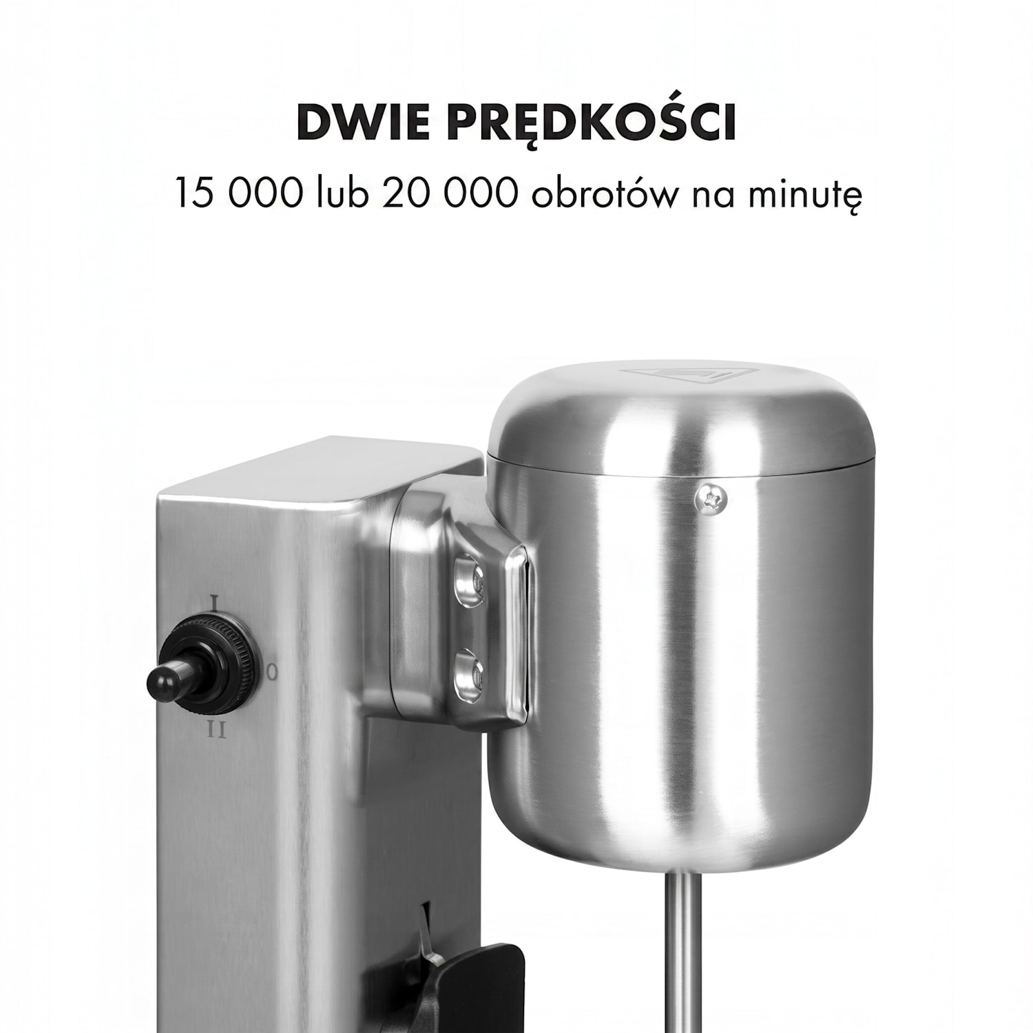 Kraftpaket, mikser do koktajli mlecznych, 80 W, stal szlachetna, srebrny 80 W