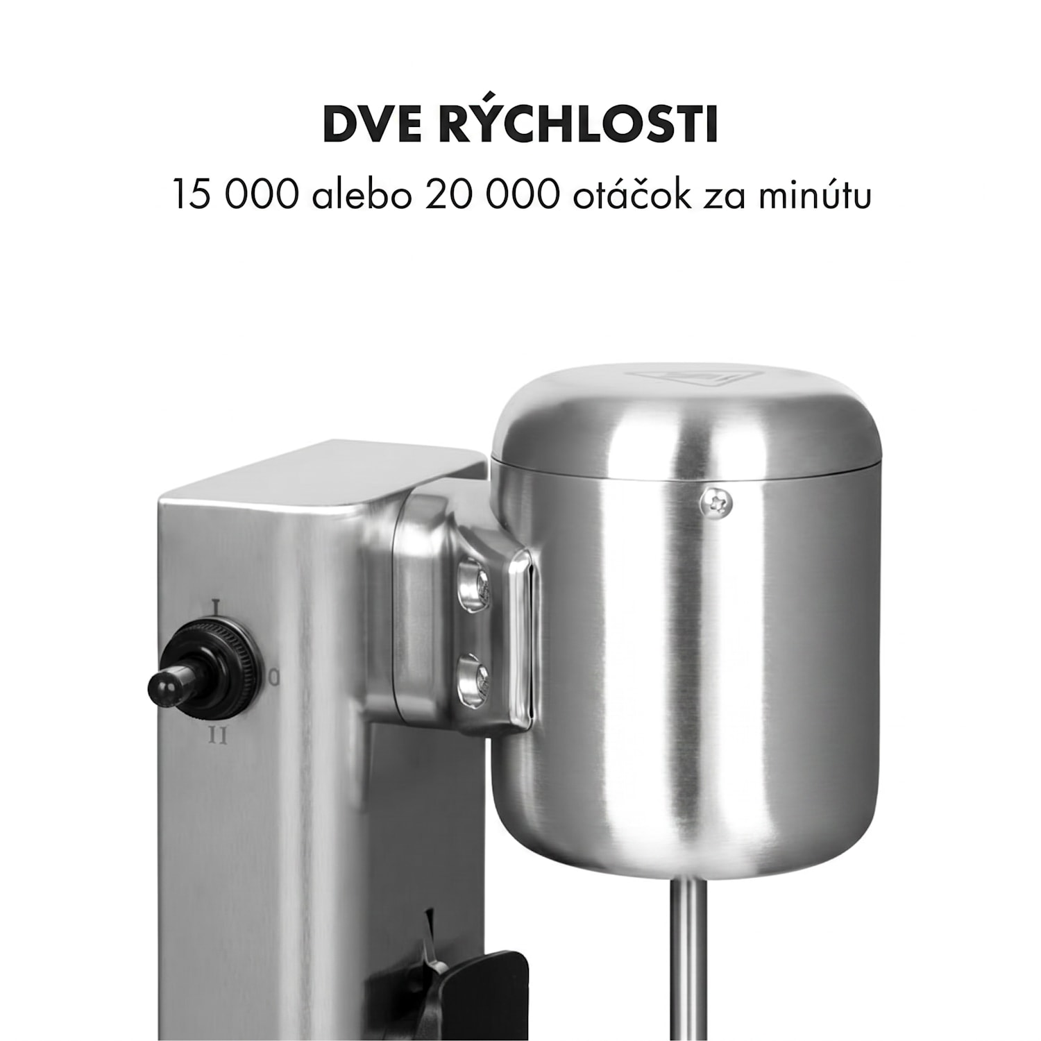 Kraftpaket, mixér na mliečne kokteily, proteínové kokteily, 80 W, nehrdzavejúca oceľ, strieborný 80 W