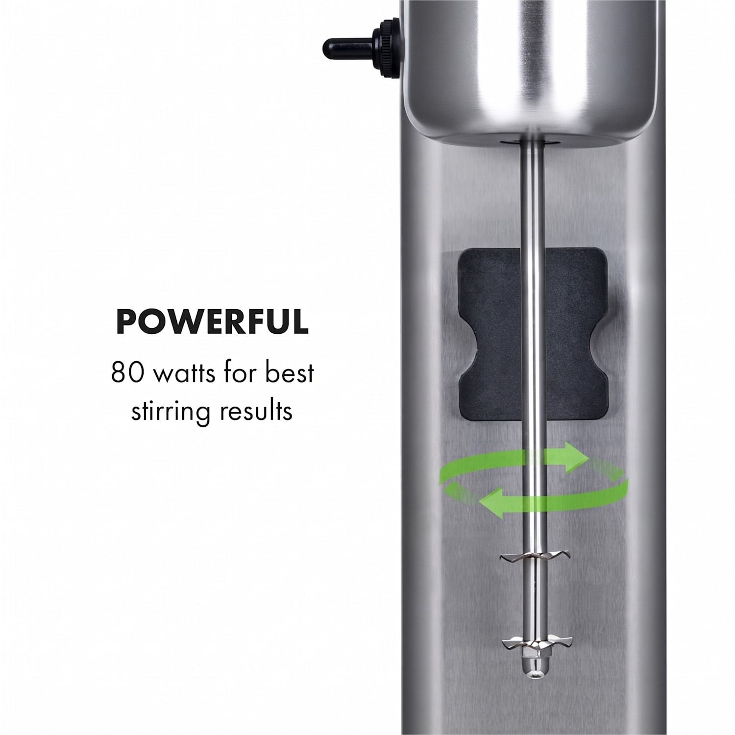 Kraftpaket Pro Milkshake Mixer Protein Shake 80W Stainless Steel Silver 80 W