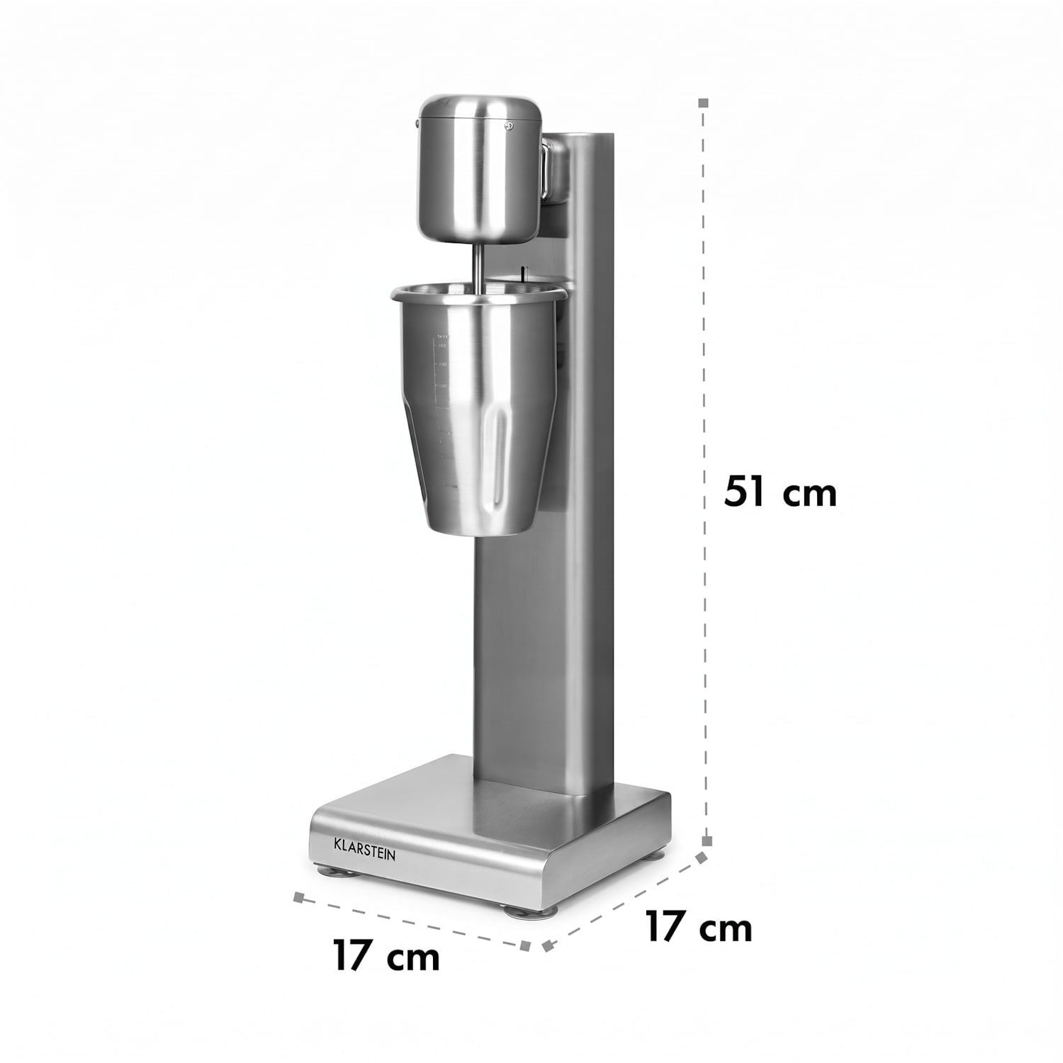 Kraftpaket Pro Milkshake Mixer Protein Shake 80W Stainless Steel Silver 80 W
