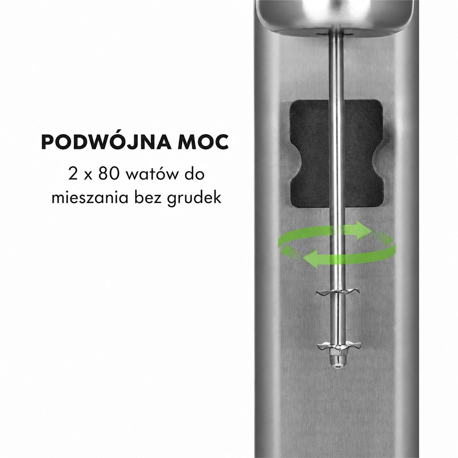 Kraftpaket II, podwójny mikser do koktajli mlecznych, 160 W, stal nierdzewna 160 W