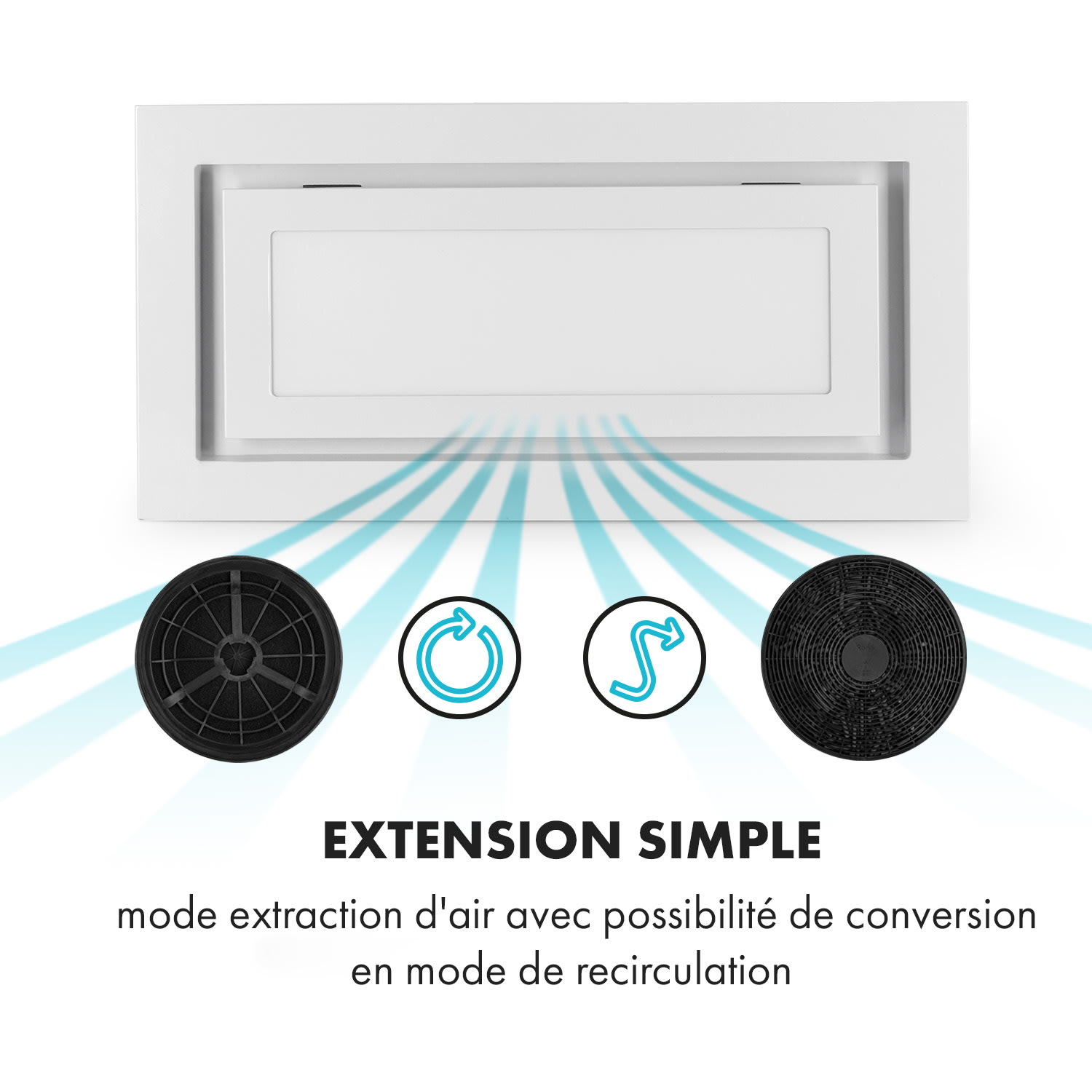 Lumiera Hotte aspirante 70cm 750 m3/h 3 vitesses  LED Classe A - blanc 